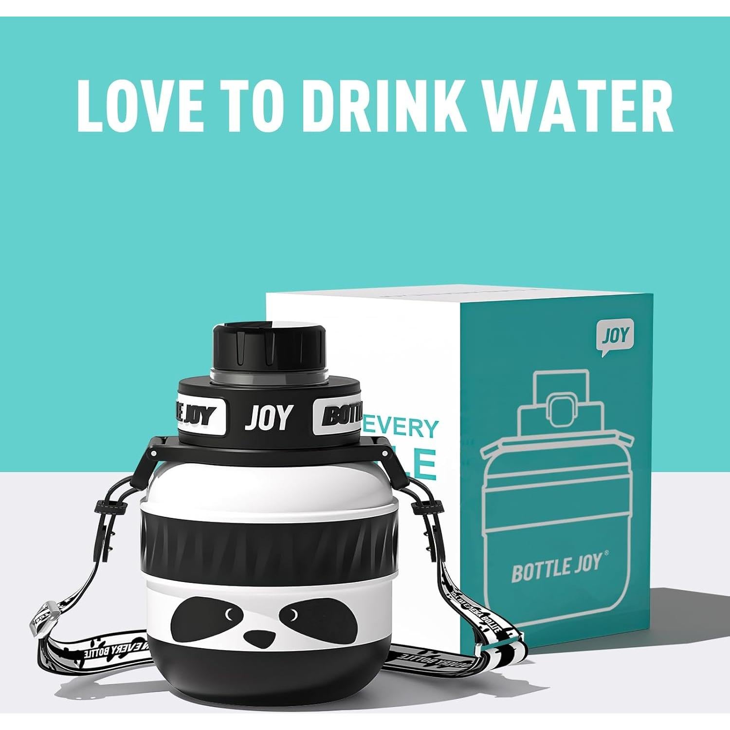 Botella de Agua Acero Inoxidable BOTTLE JOY Panda 473 ml