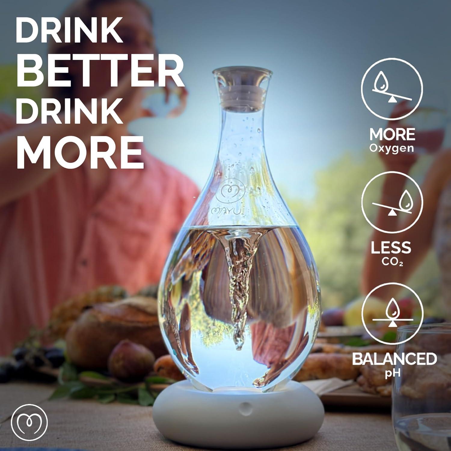 Jarra de Agua MayuSwirl 1.5L Vidrio Borosilicato Base Tierra