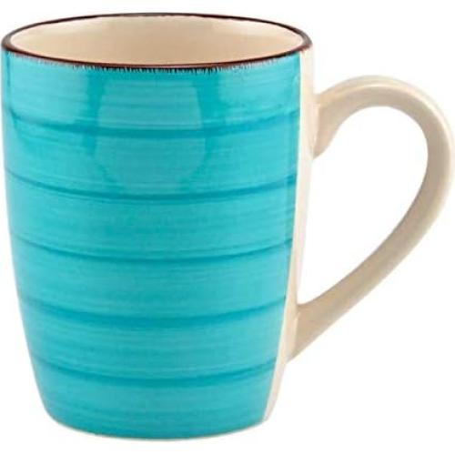 Juego de 4 Tazas de Cerámica Turquesa Royal Norfolk 355 ml