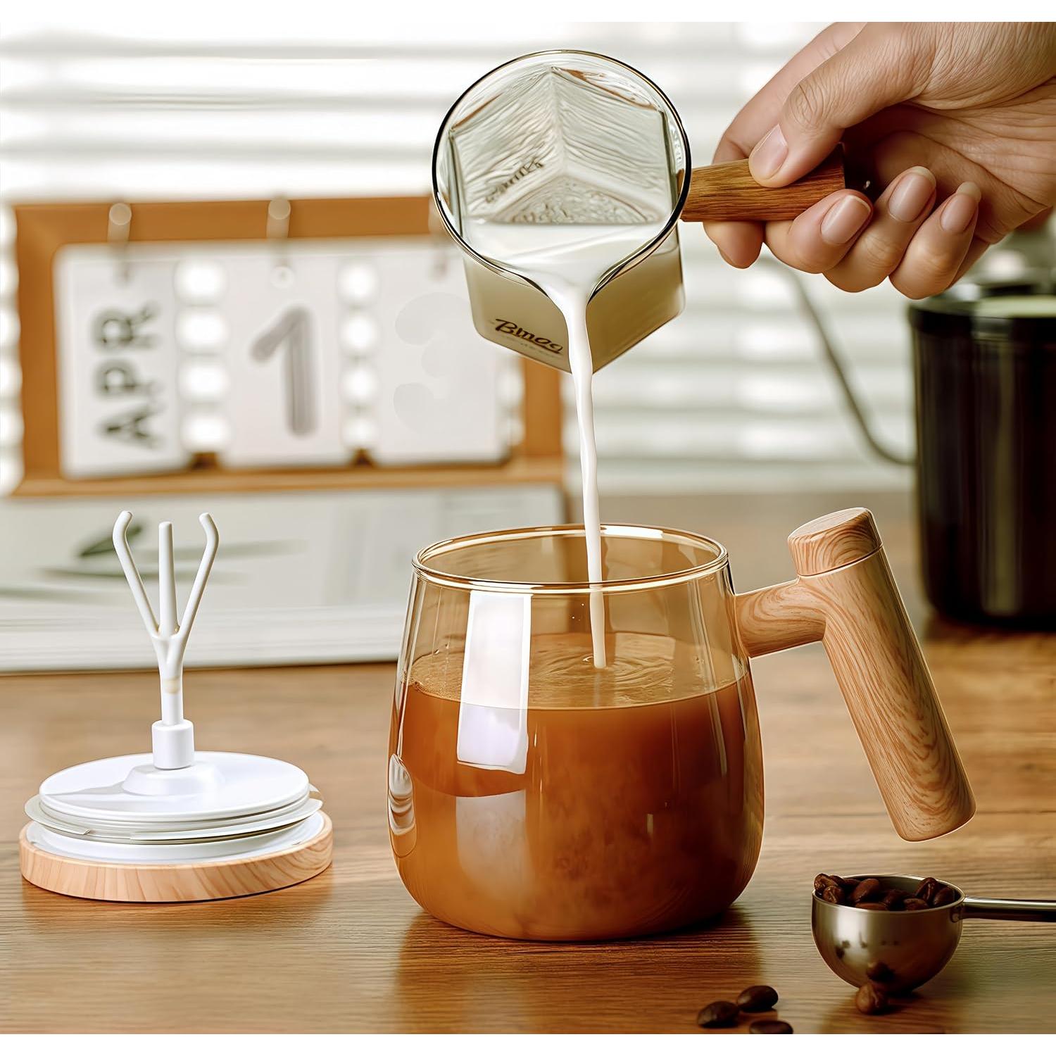 Taza Automezcladora NeovaHome 400ml Vidrio Borosilicato