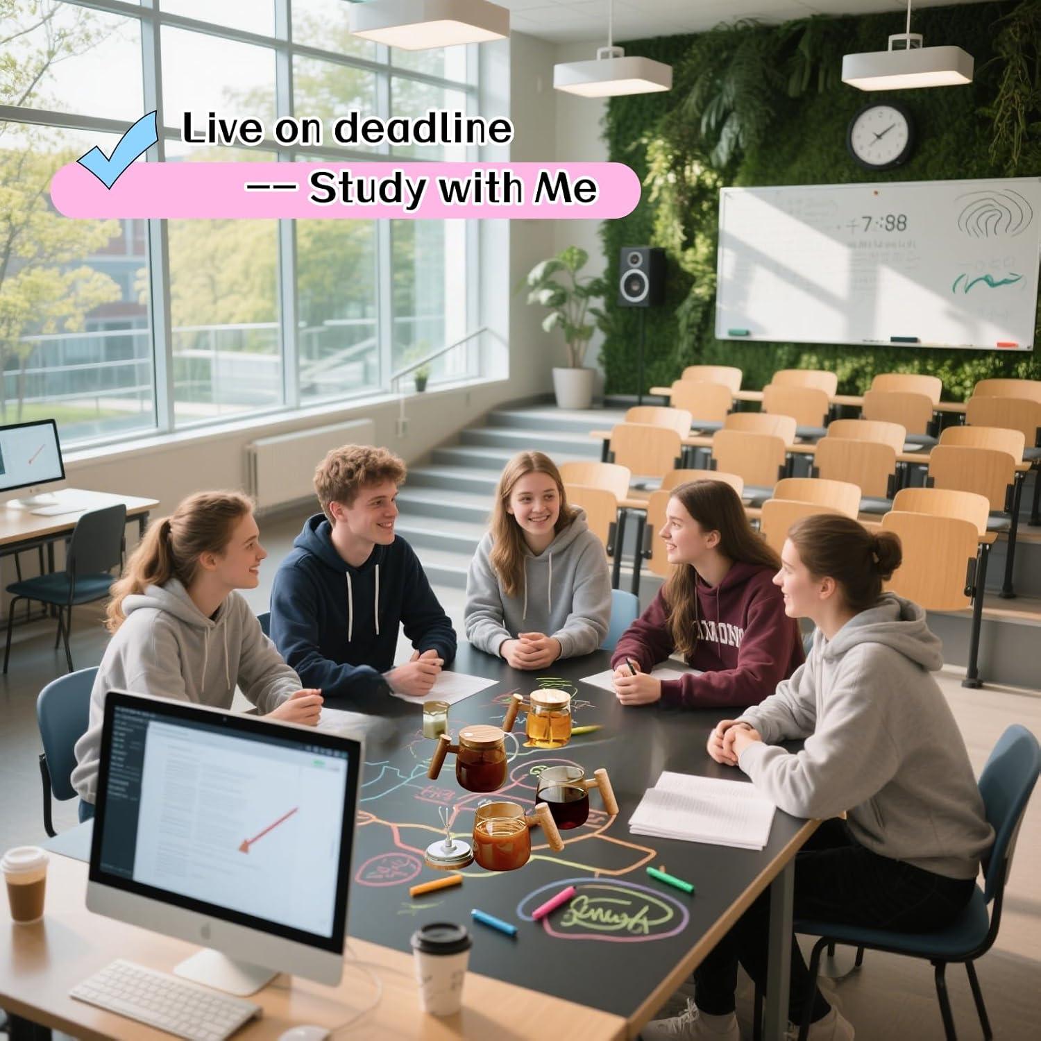 Taza Automezcladora NeovaHome 400ml Vidrio Borosilicato