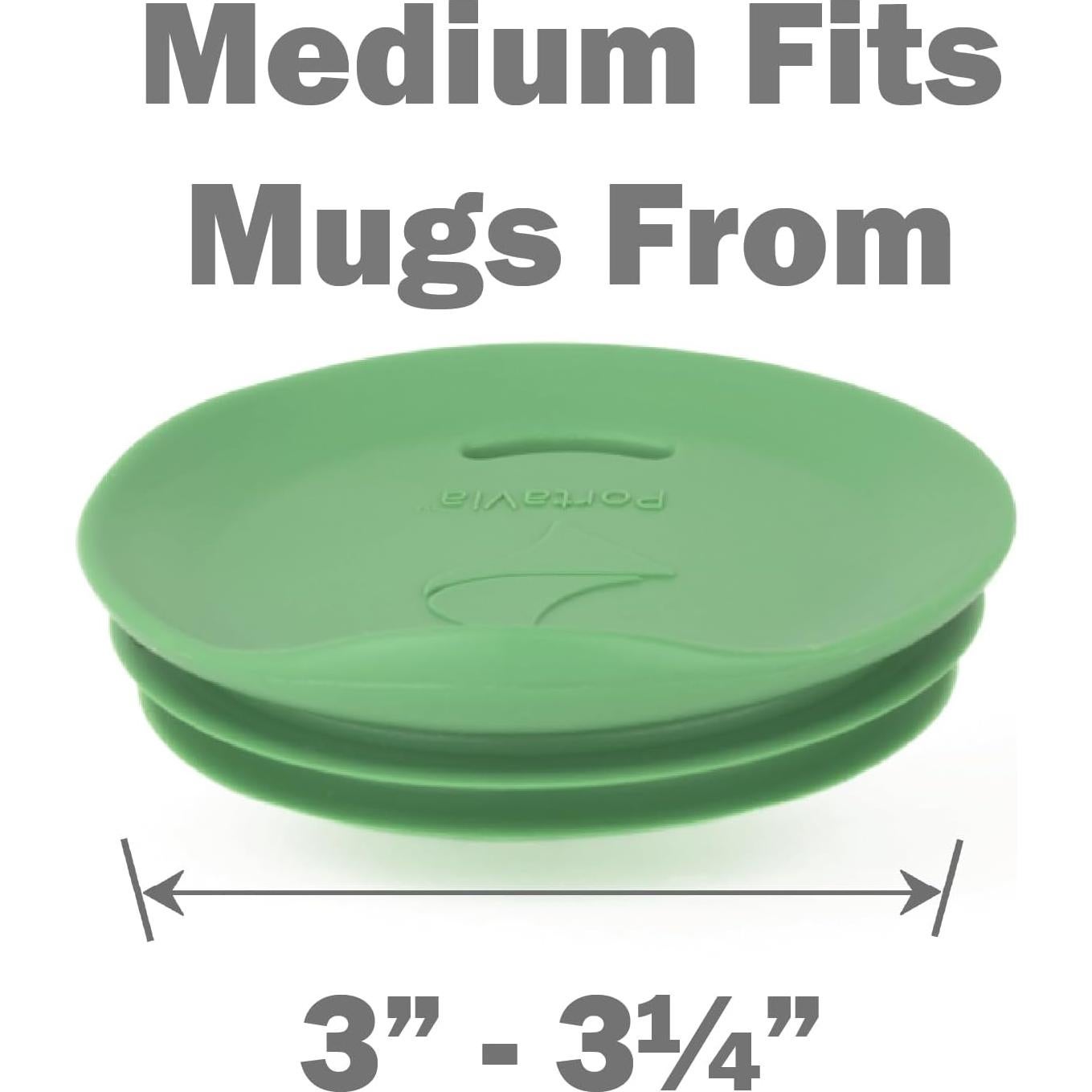 Tapa de Silicona PortaVia Mediana Verde para Tazas y Botellas
