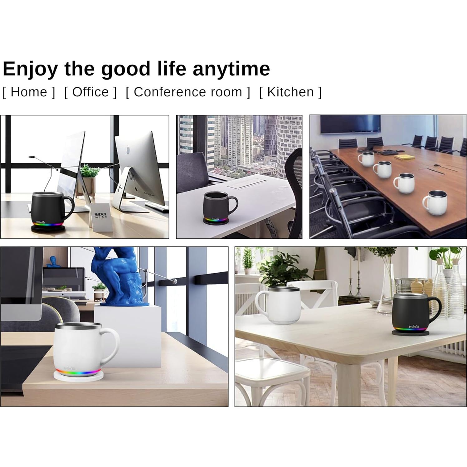 Taza Inteligente Min Ya 400ml Control de Temperatura LED RGB