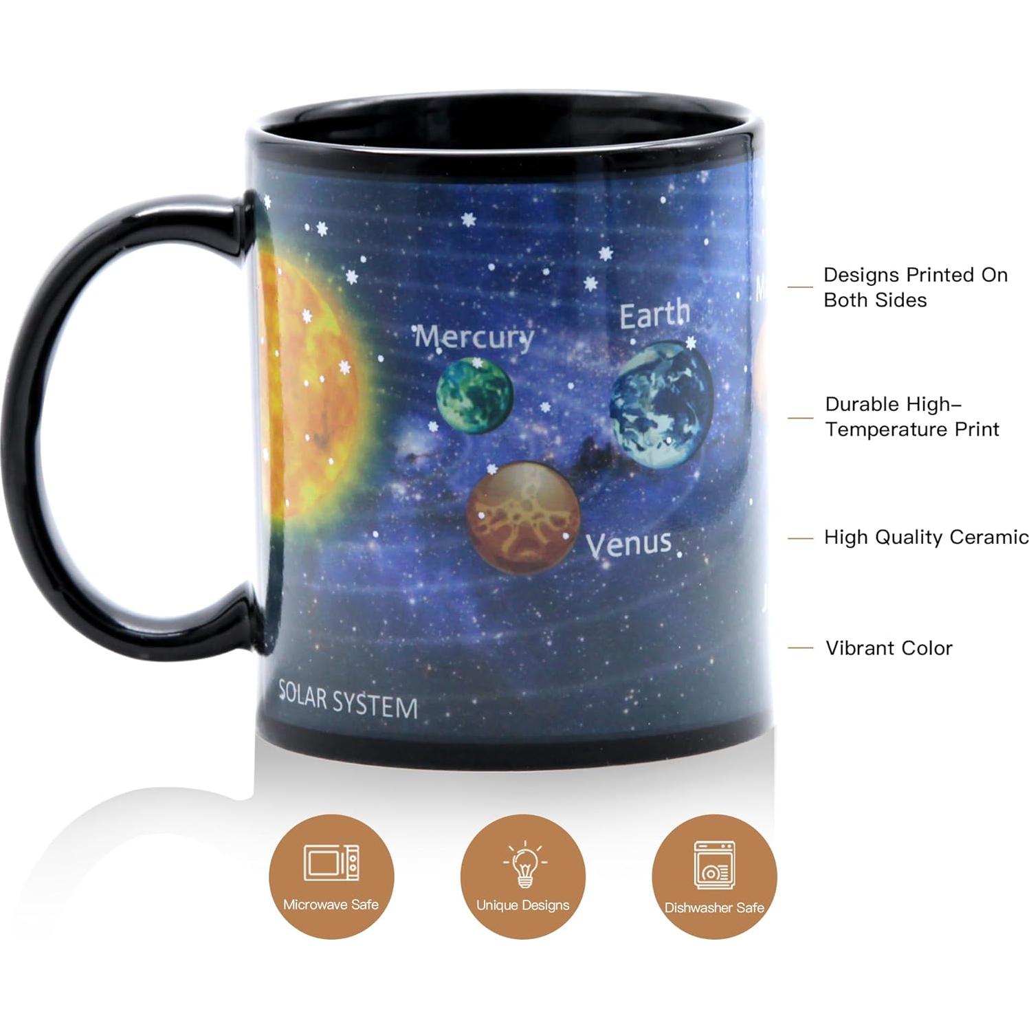 Taza mágica FableKnot 11oz cambio de color sistema solar