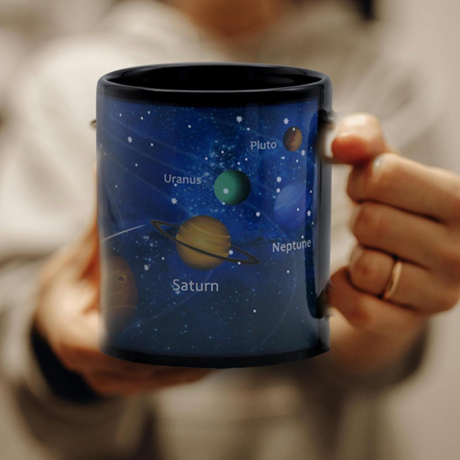 Taza mágica FableKnot 11oz cambio de color sistema solar