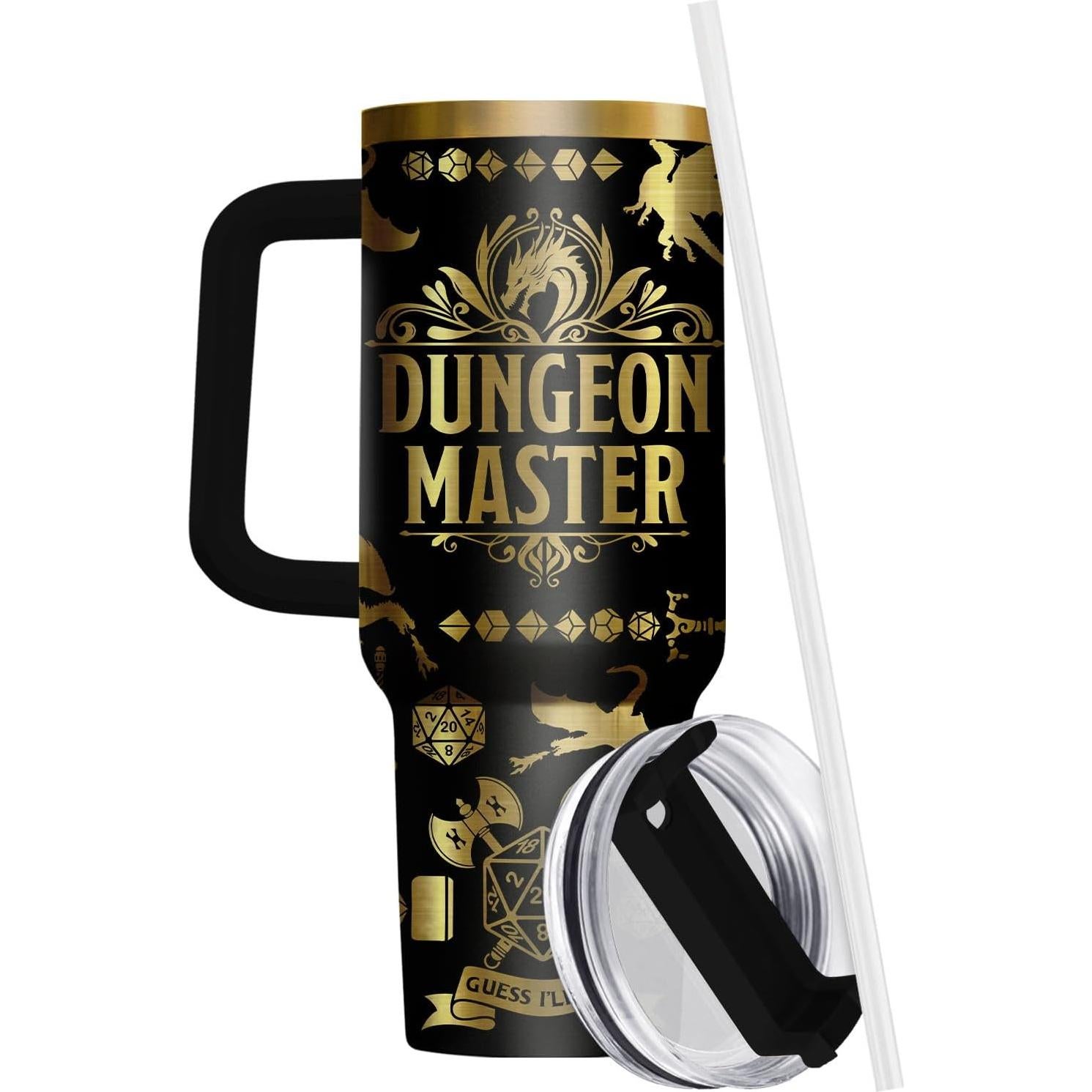 Taza Térmica Aislada 34HD 1.18L con Asa y Popote Grabada