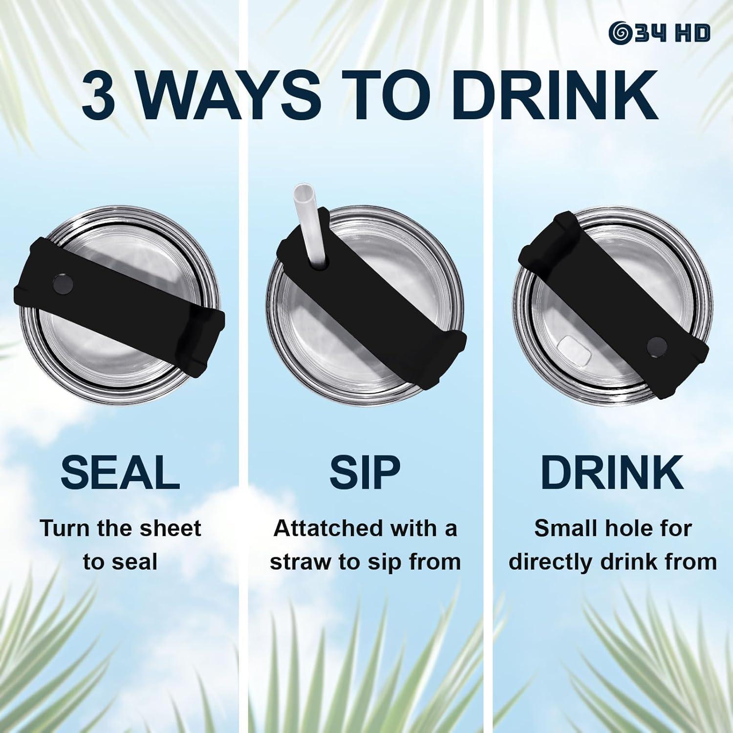 Taza Térmica Aislada 34HD 1.18L con Asa y Popote Grabada