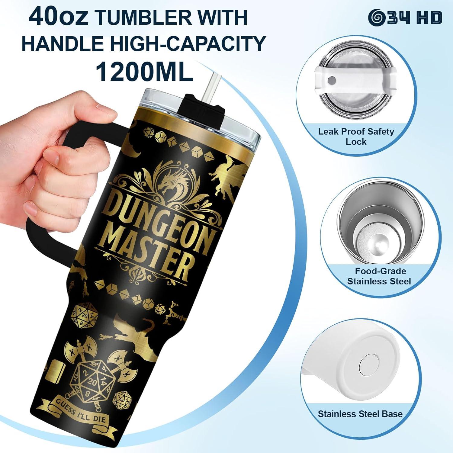 Taza Térmica Aislada 34HD 1.18L con Asa y Popote Grabada