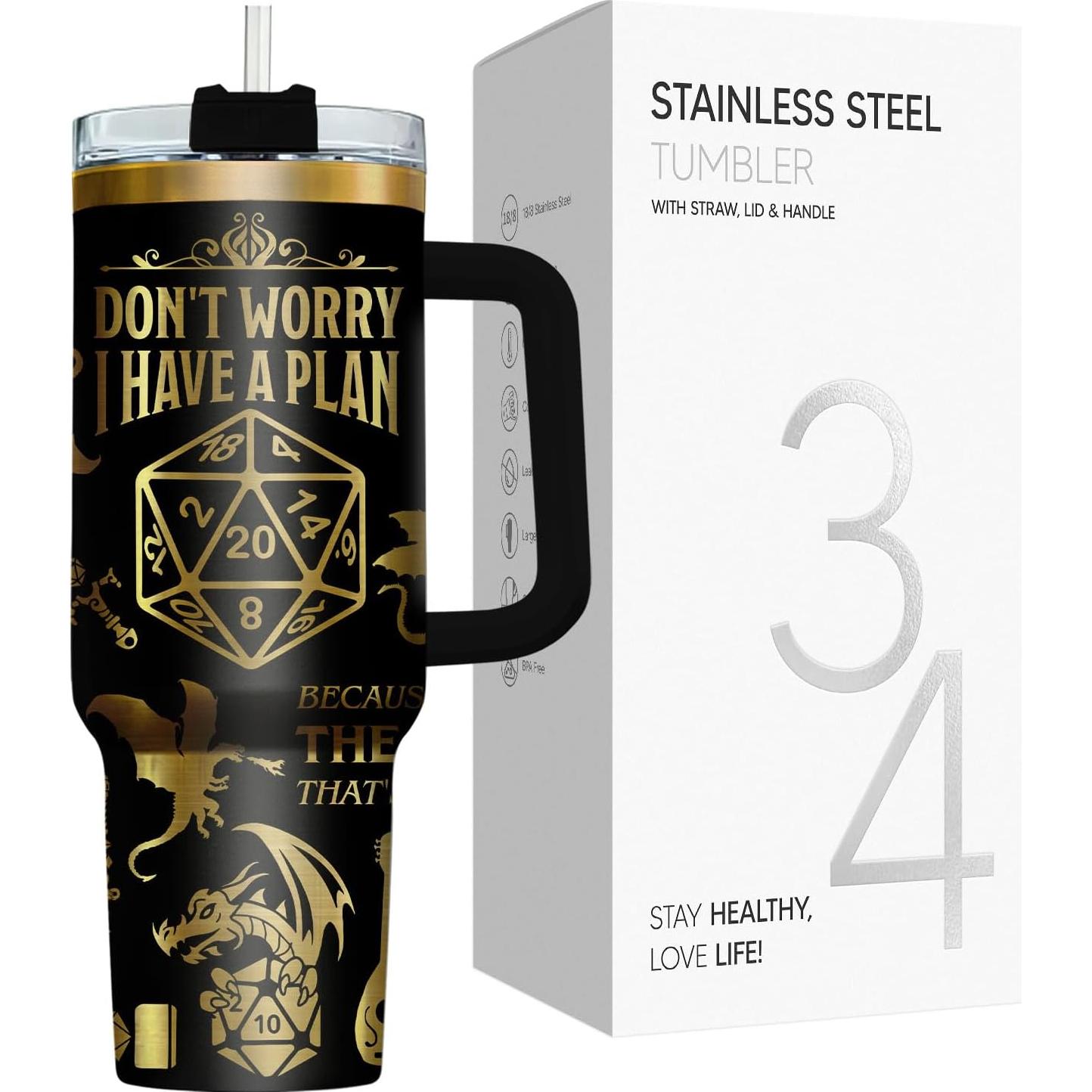 Taza Térmica Aislada 34HD 1.18L con Asa y Popote Grabada