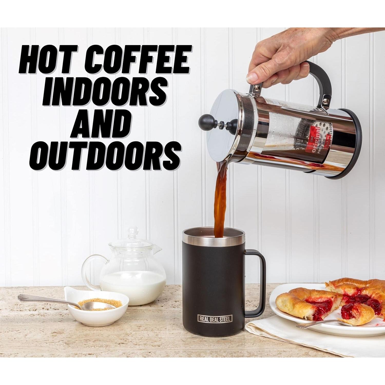 Taza Aislada Doble Pared Real Deal Steel - Set de 2, 590 ml