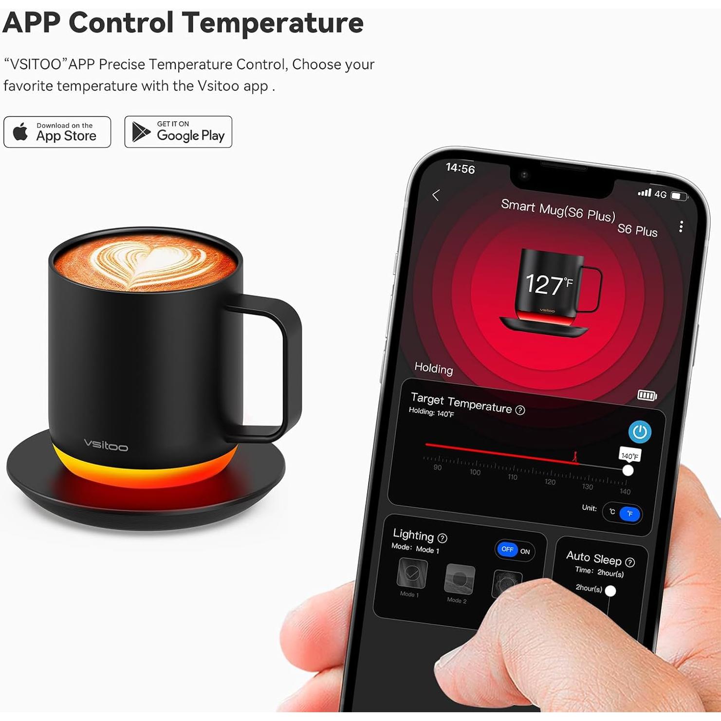 Taza Inteligente Autocalentable VSITOO S6 Plus - Control de Temperatura
