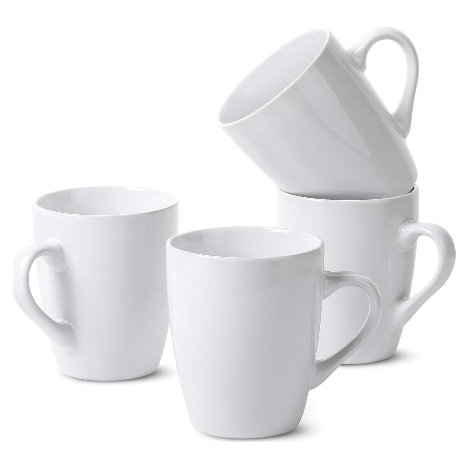 Juego de Tazas de Café Blancas 4x355 ml Porcelana Brew To A Tea