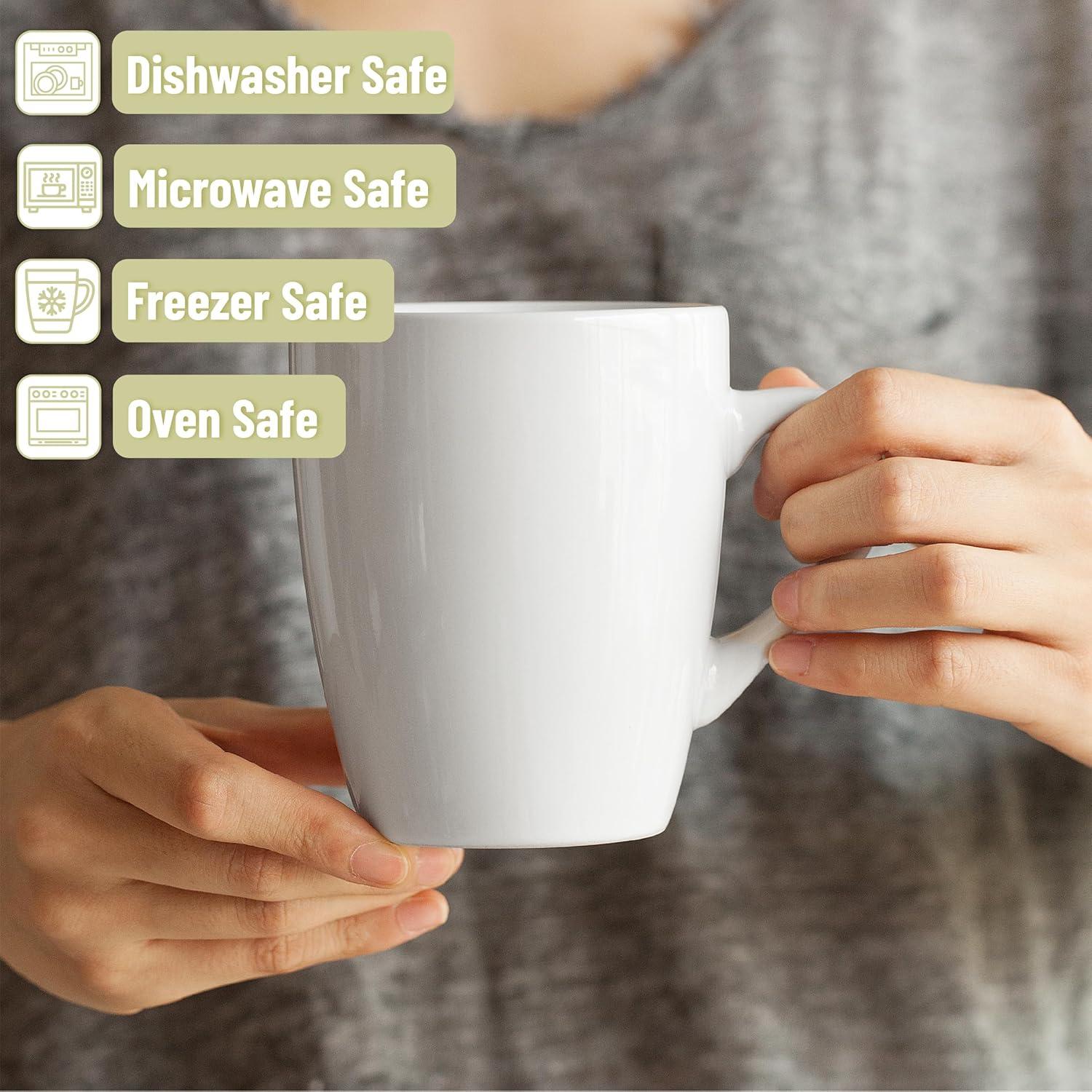 Juego de Tazas de Café Blancas 4x355 ml Porcelana Brew To A Tea