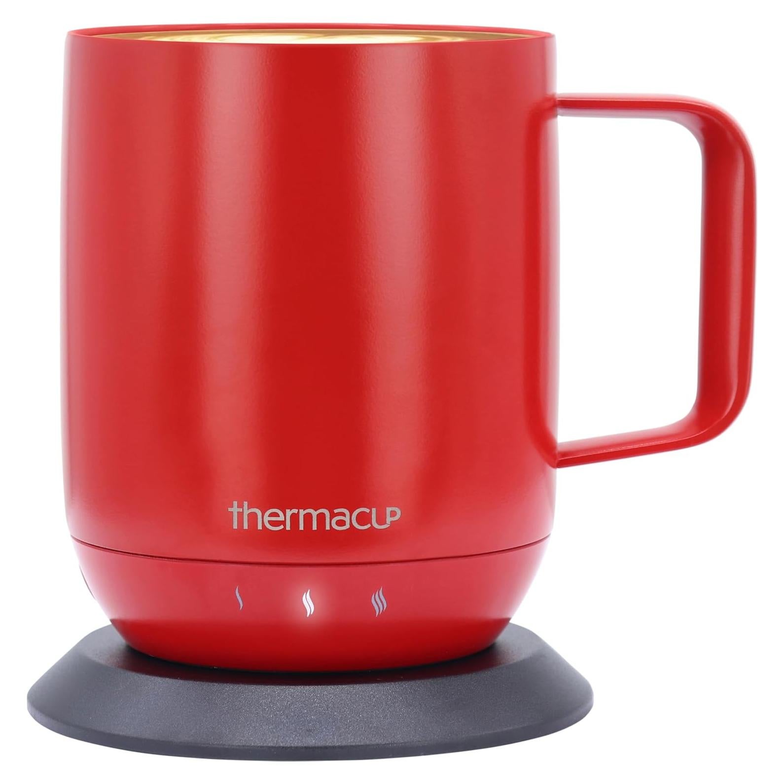 Taza inteligente autocalentable Thermacup 355 ml Rojo cereza