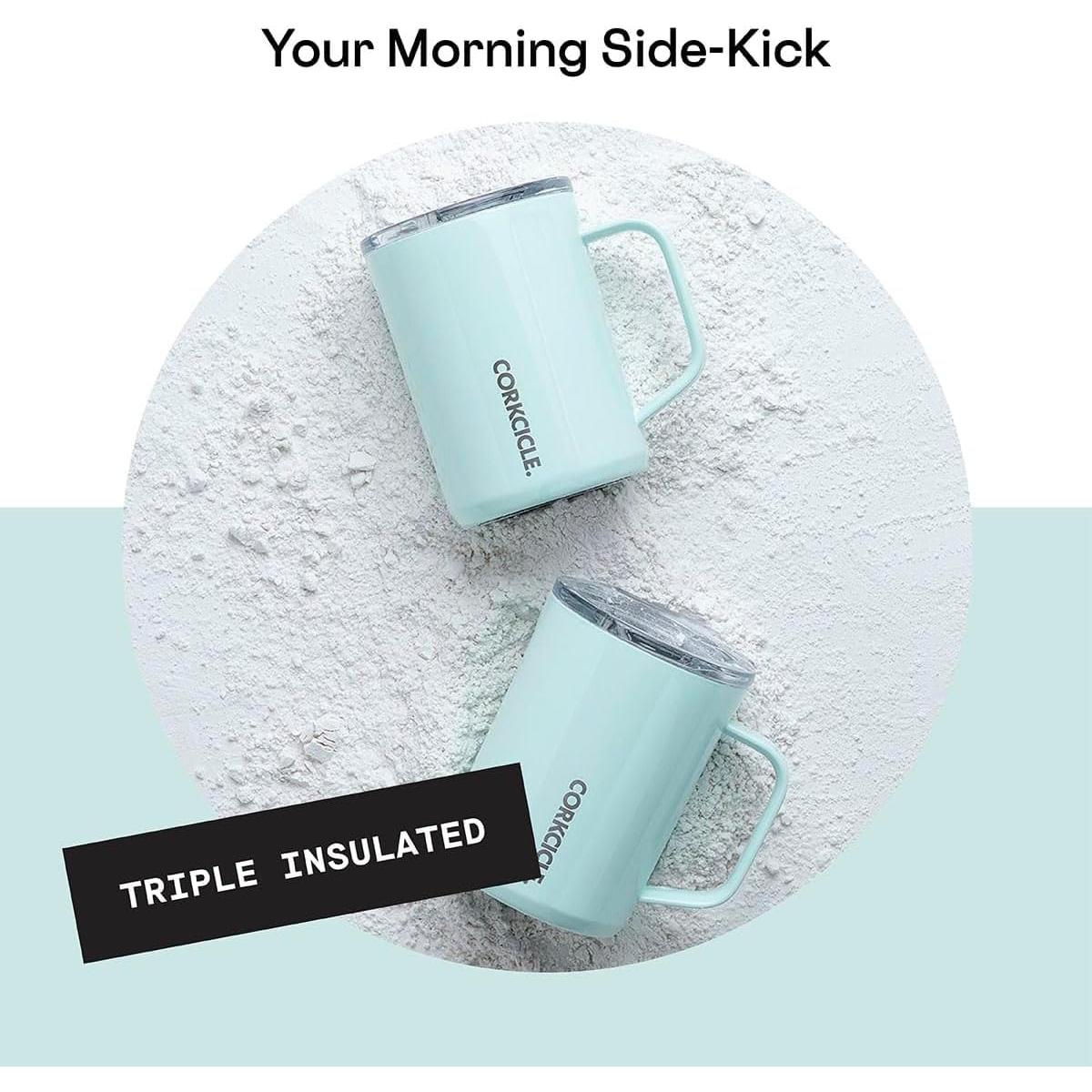 Taza de viaje Corkcicle de acero inoxidable 475 ml azul