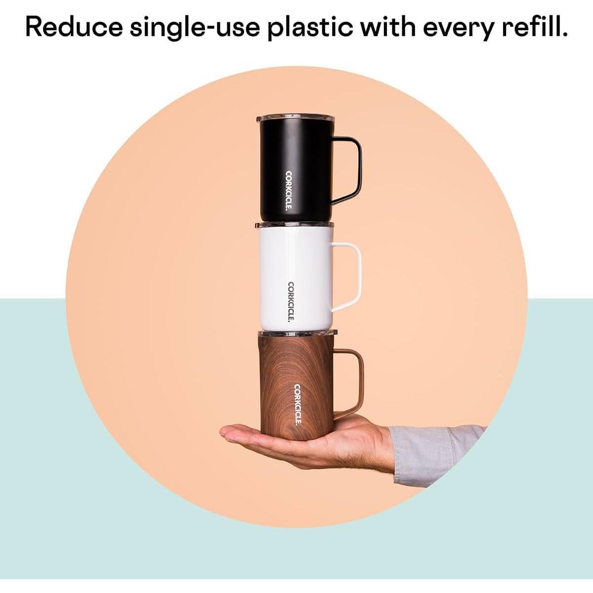 Taza de viaje Corkcicle de acero inoxidable 475 ml azul