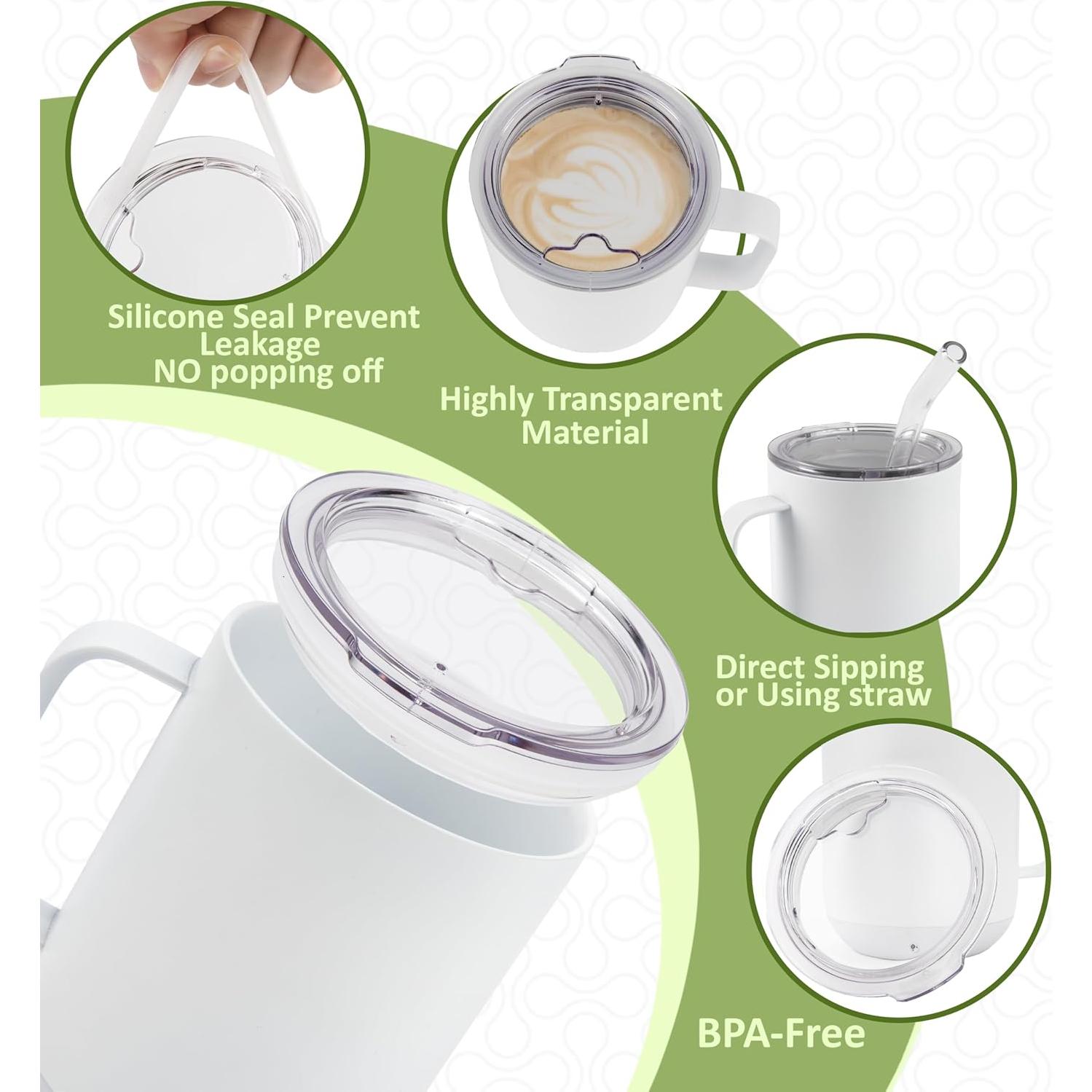 Tapa de Reemplazo LUVCOSY para Ember Smart Mug 10oz Transparente