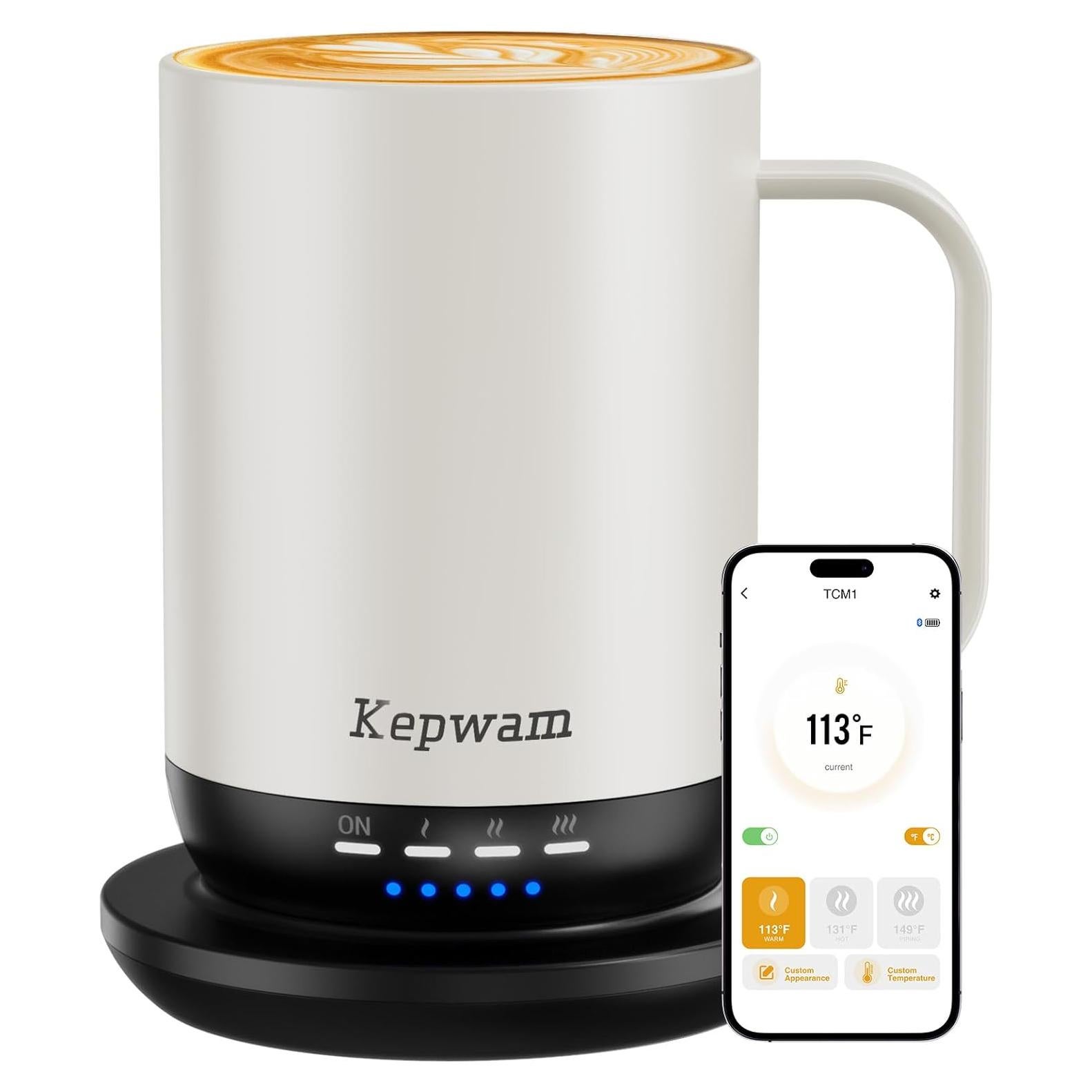 Taza Inteligente Autocalentable Kepwam 4000Ah 65°C
