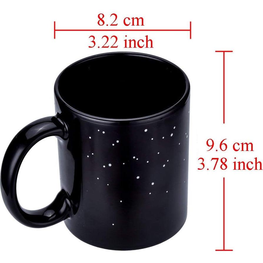 Taza mágica Antner 12 oz sistema solar cerámica cambio color
