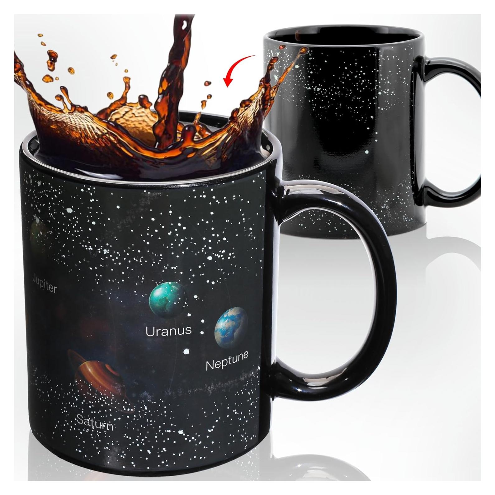 Taza mágica FableKnot 11 oz sistema solar que cambia de color