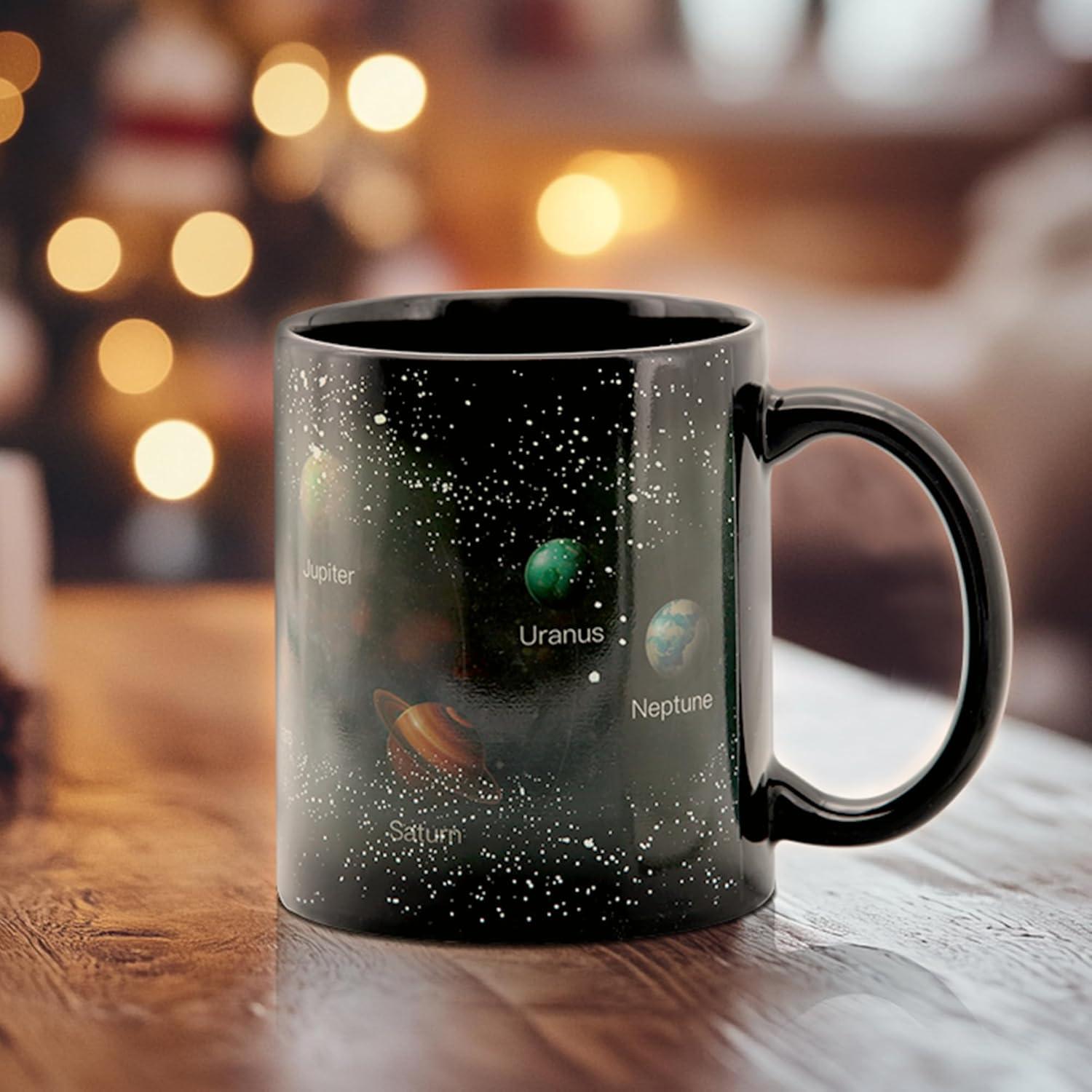 Taza mágica FableKnot 11 oz sistema solar que cambia de color