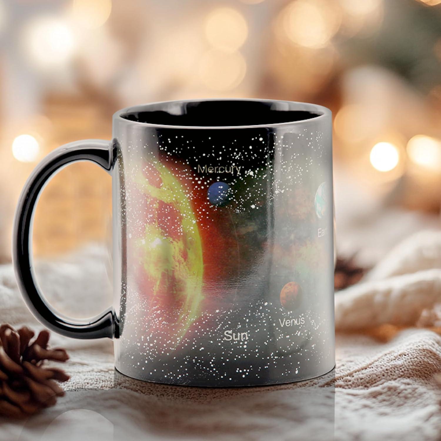 Taza mágica FableKnot 11 oz sistema solar que cambia de color