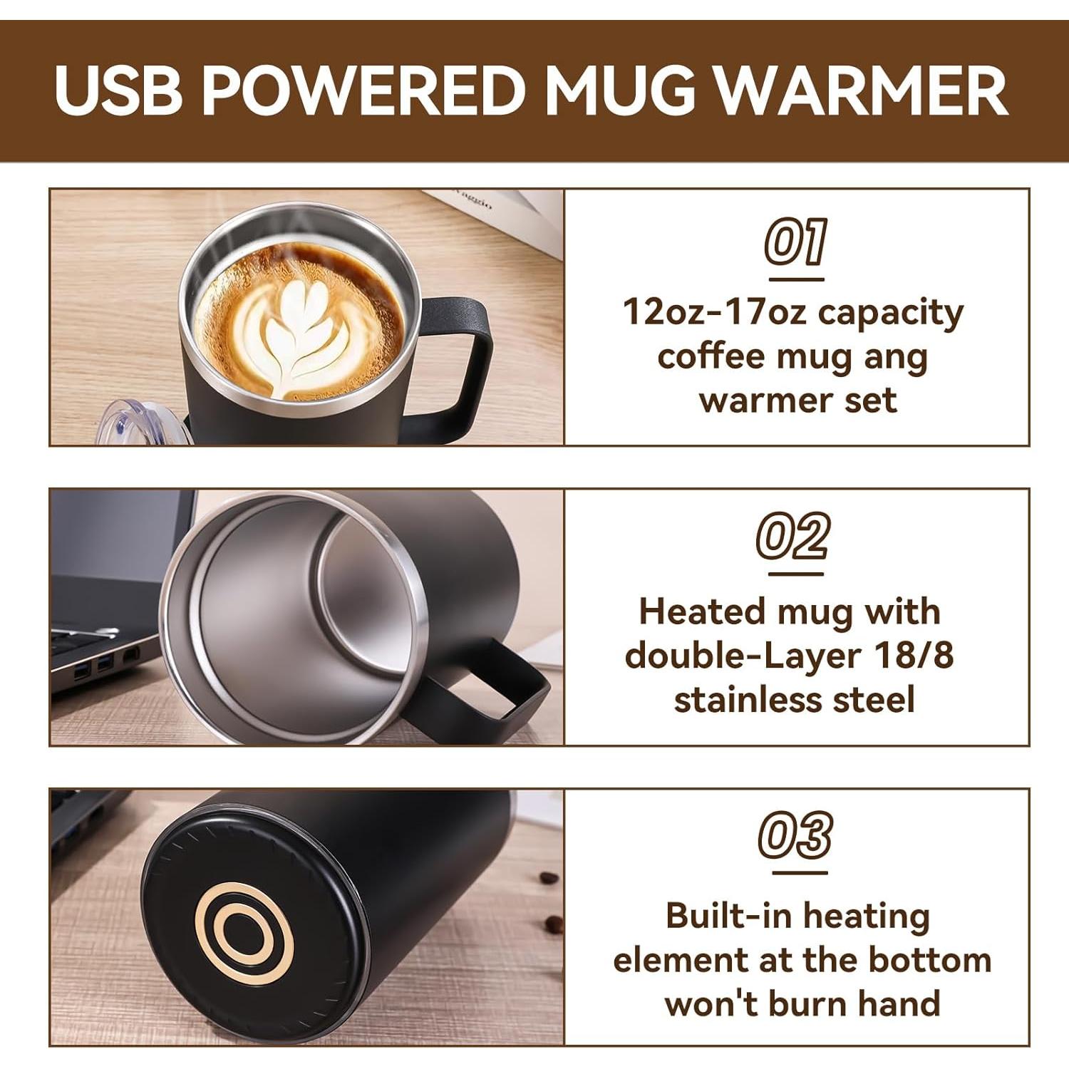 Taza Térmica Eléctrica Inteligente 12oz Negro - Xianchuang M9