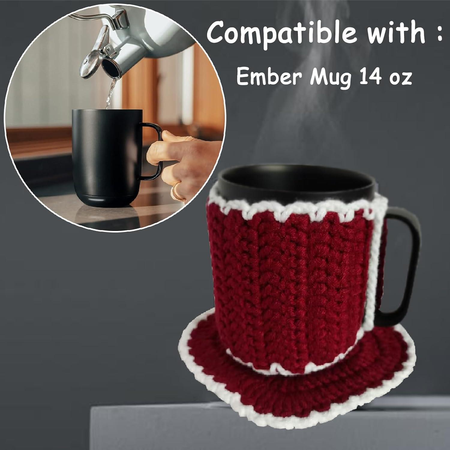 Juego de Mug con Calentador y Posavasos Corazón Wuryuema 14 oz