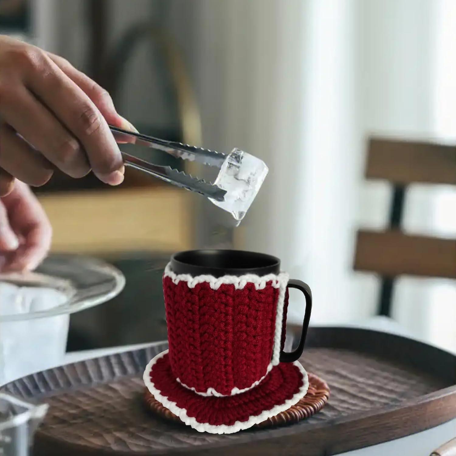 Juego de Mug con Calentador y Posavasos Corazón Wuryuema 14 oz