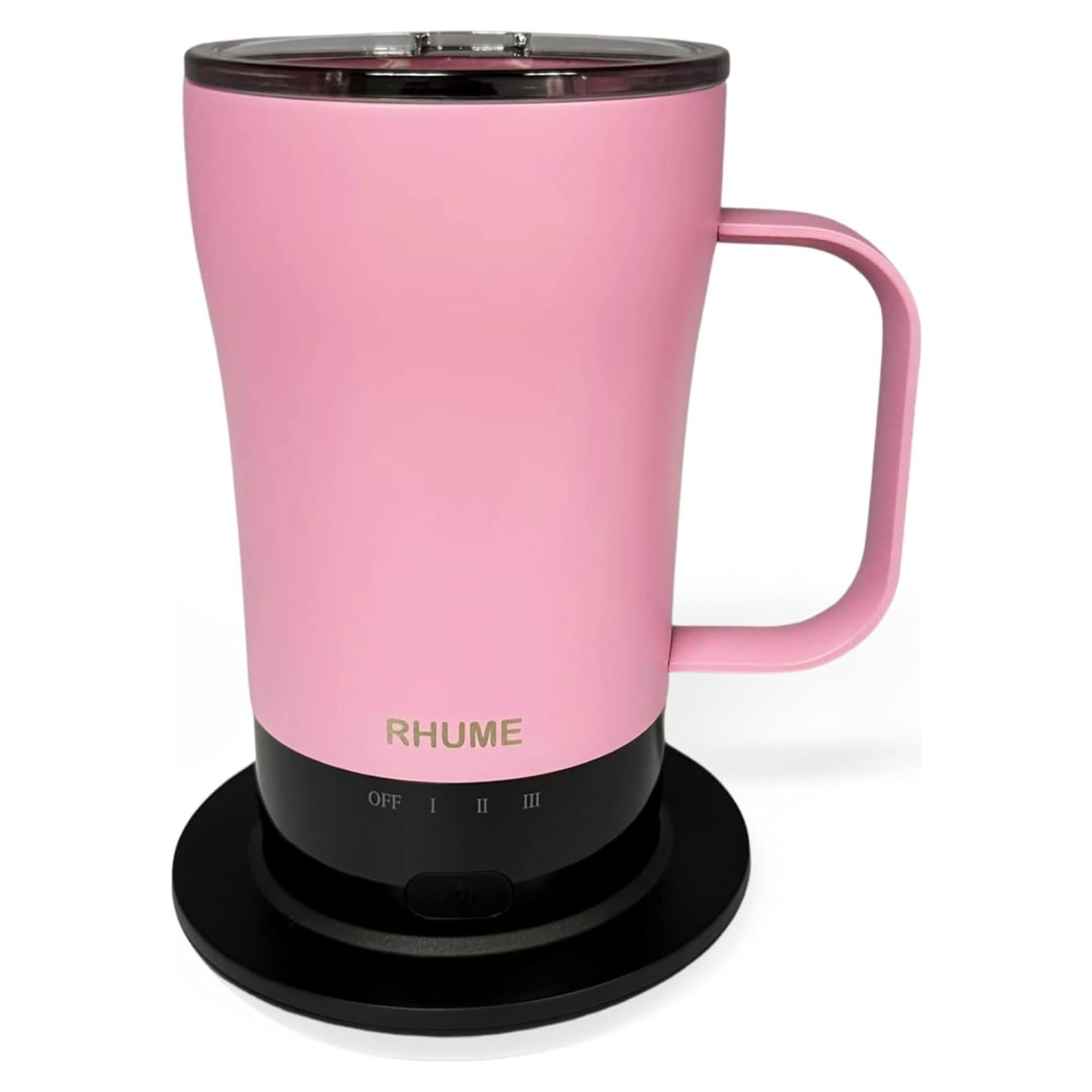 Taza autocalentable Rhume F2 396 ml control temperatura rosa