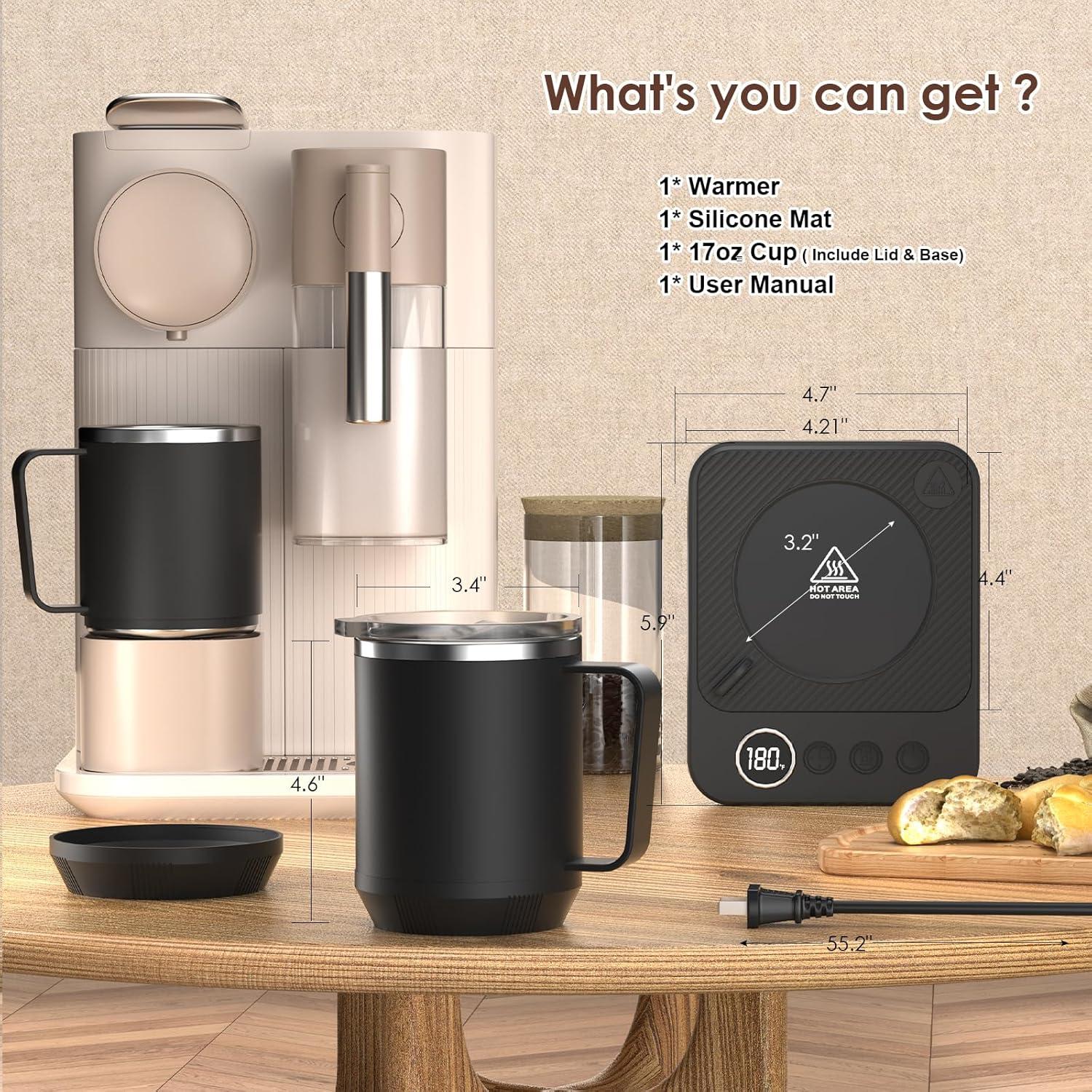 Calentador de Taza Eléctrico Felibeaco 36W con Taza 16oz