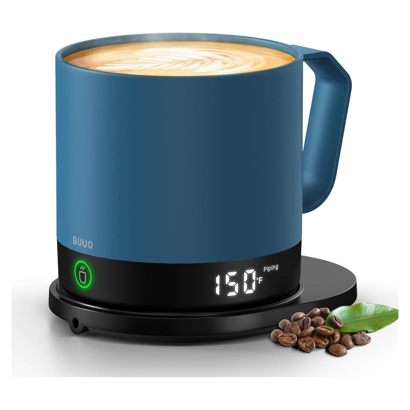 Taza de café autocalentable Buuo 14 oz con control de temperatura