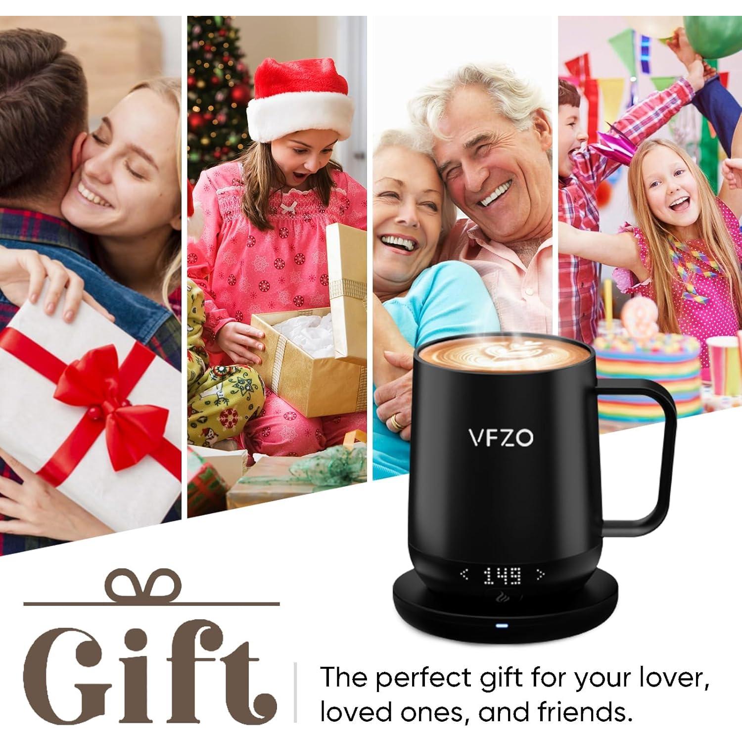 Taza Inteligente VFZO Autocalentable 12oz Negra con LED