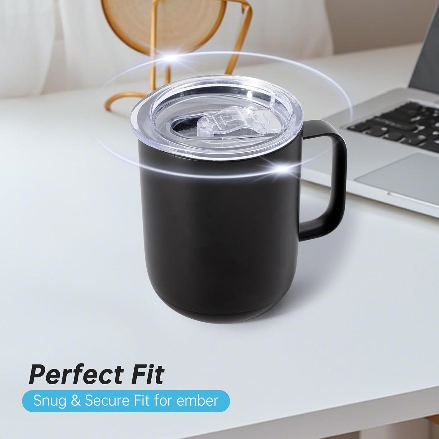 Tapa Deslizante Ajrwiiy para Taza Ember 10oz a Prueba de Derrames