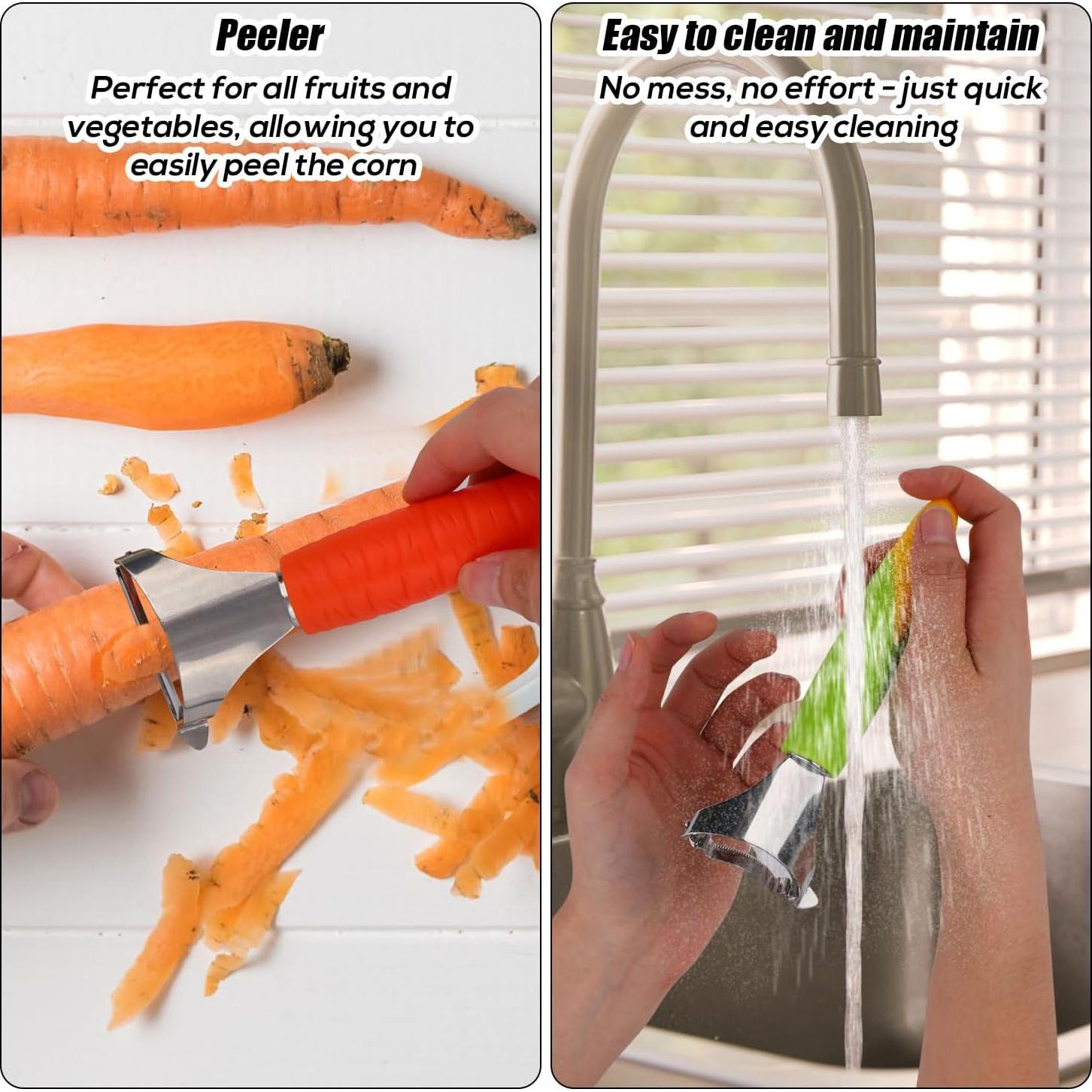 Desgrane de Maíz y Pelador de Frutas BOXOB Acero Inoxidable