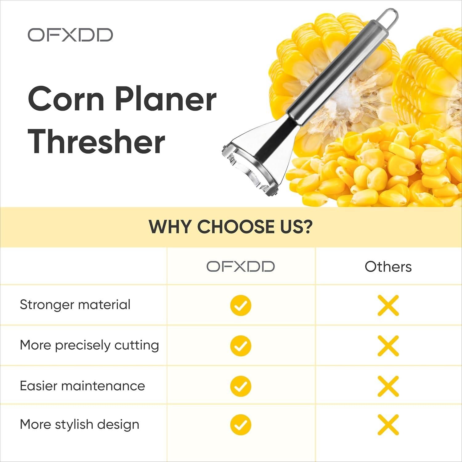 Desgranador de Maíz OFXDD B889 Acero Inoxidable Ergonómico