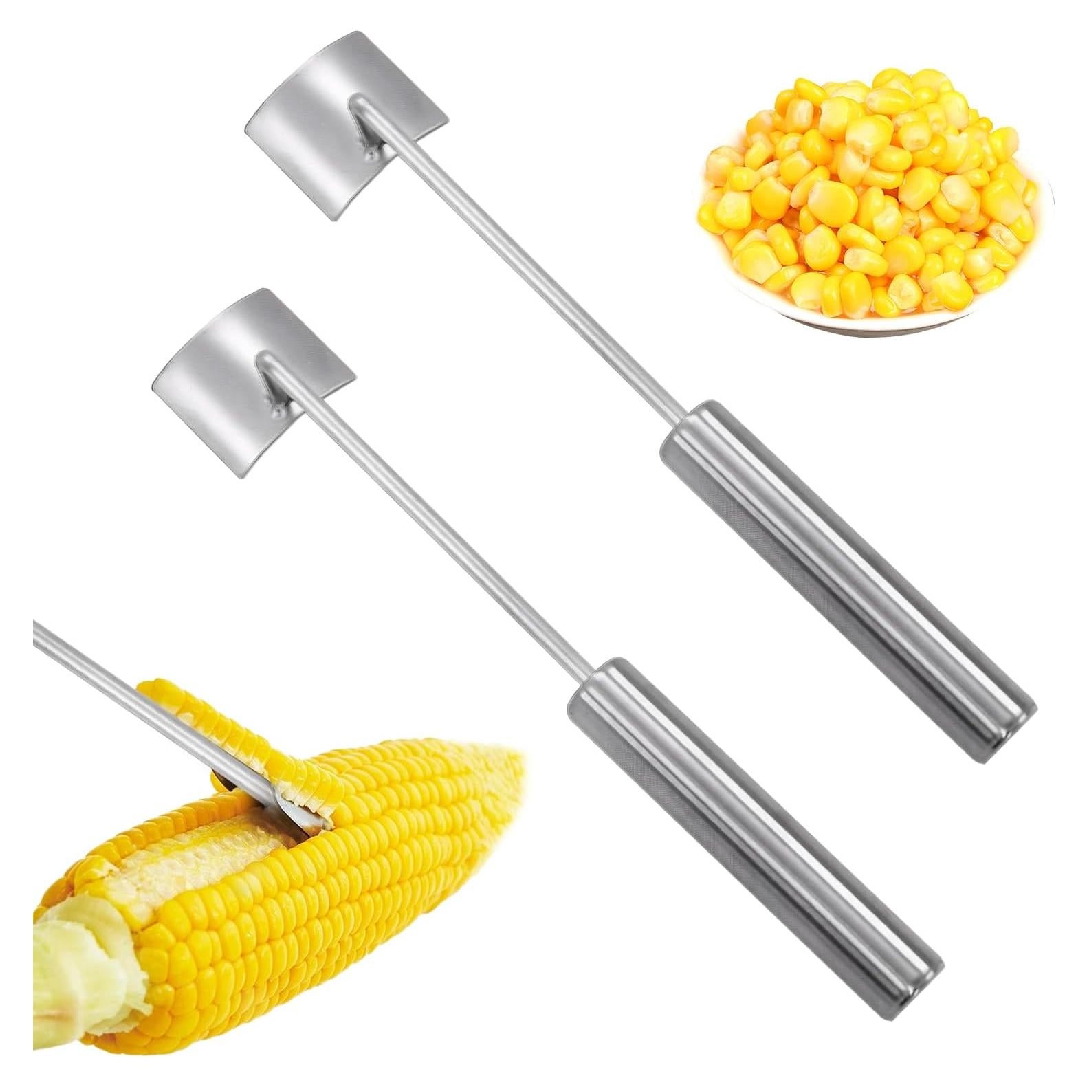 Juego de desgranadores de maíz Braxan, acero inoxidable, 2 piezas
