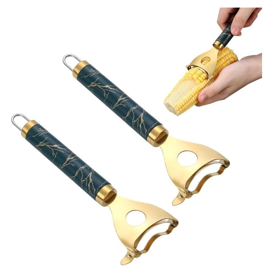 Pelador de Maíz MiOYOOW Acero Inoxidable 2 Piezas Antideslizante
