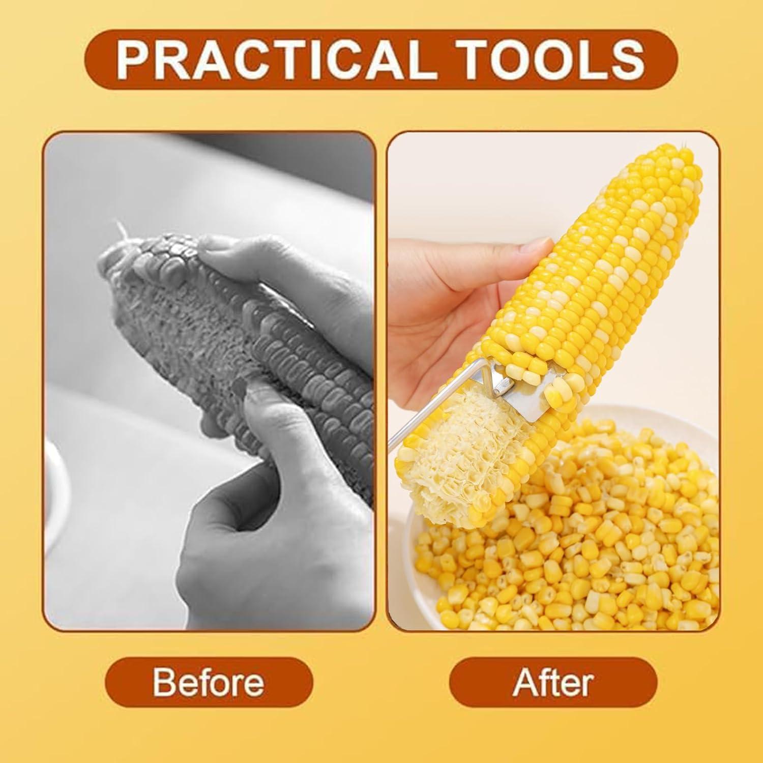 Pelador de Mazorcas de Maíz ERIEAOM Acero Inoxidable 3 Piezas