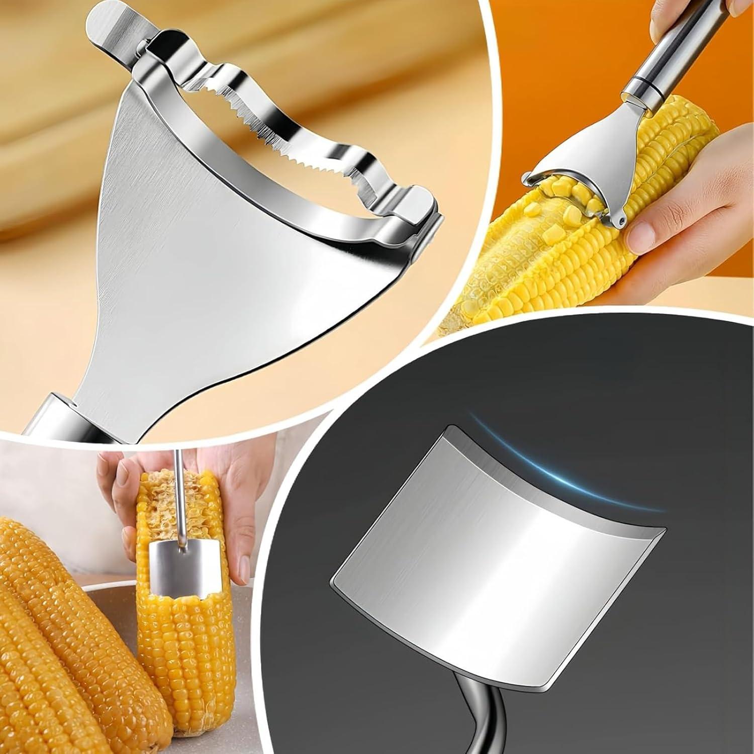 Pelador de Mazorcas de Maíz ERIEAOM Acero Inoxidable 3 Piezas