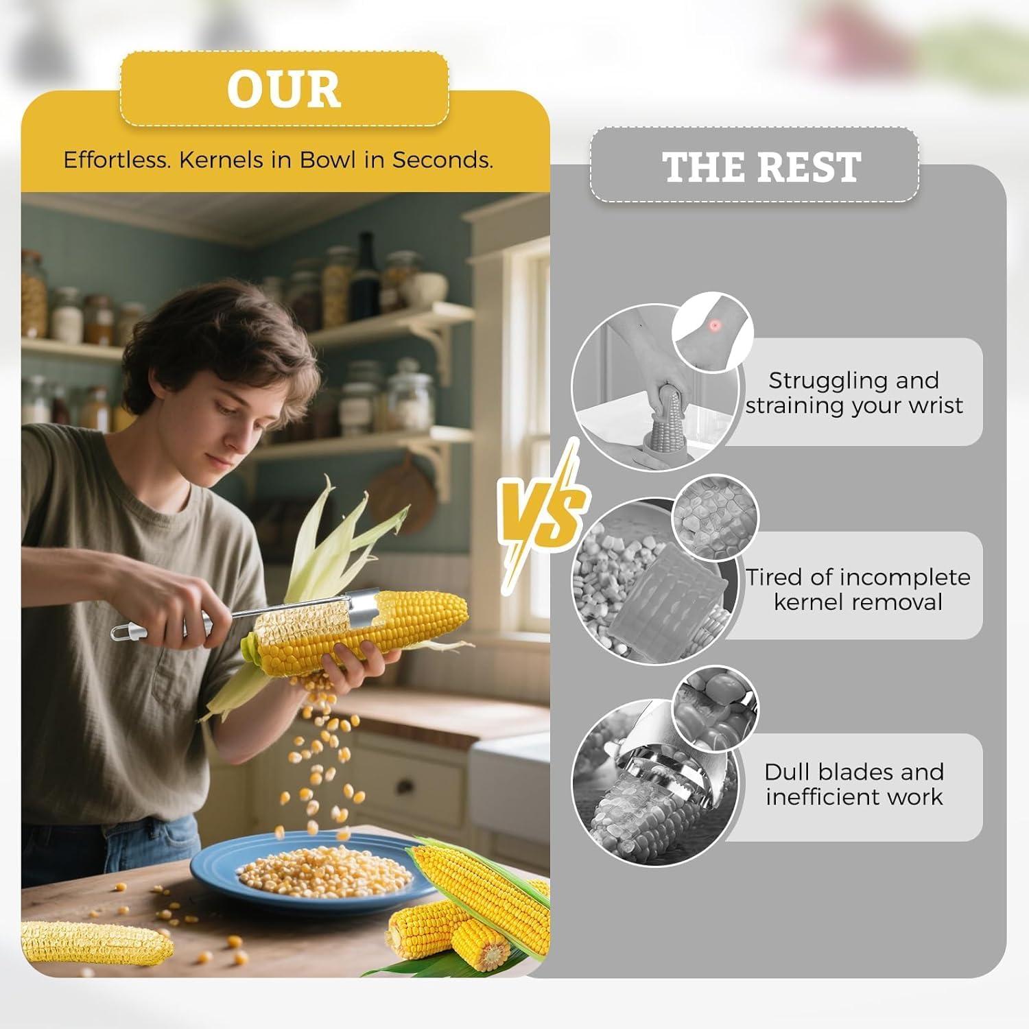 Pelador de Maíz Mivorpa 2 - Acero Inoxidable Ergonómico