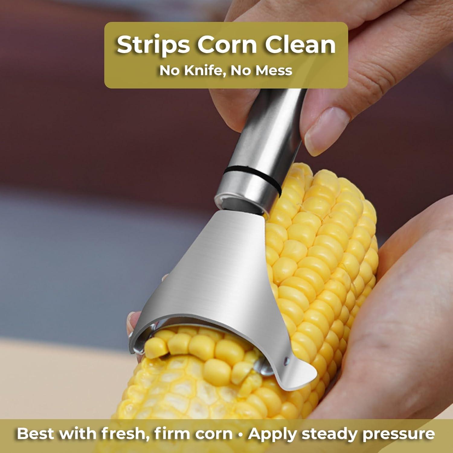 Pelador de Maíz de Acero Inoxidable Genérica - Herramienta Ergonómica