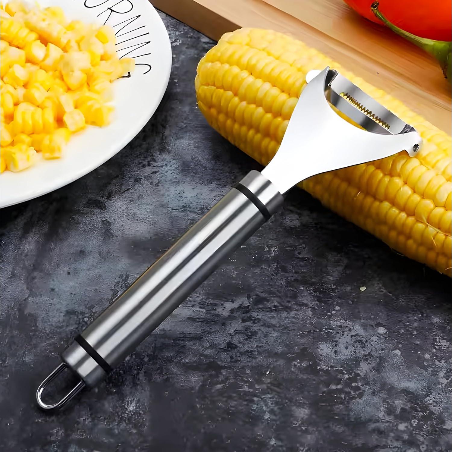 Pelador de Maíz de Acero Inoxidable Genérica - Herramienta Ergonómica