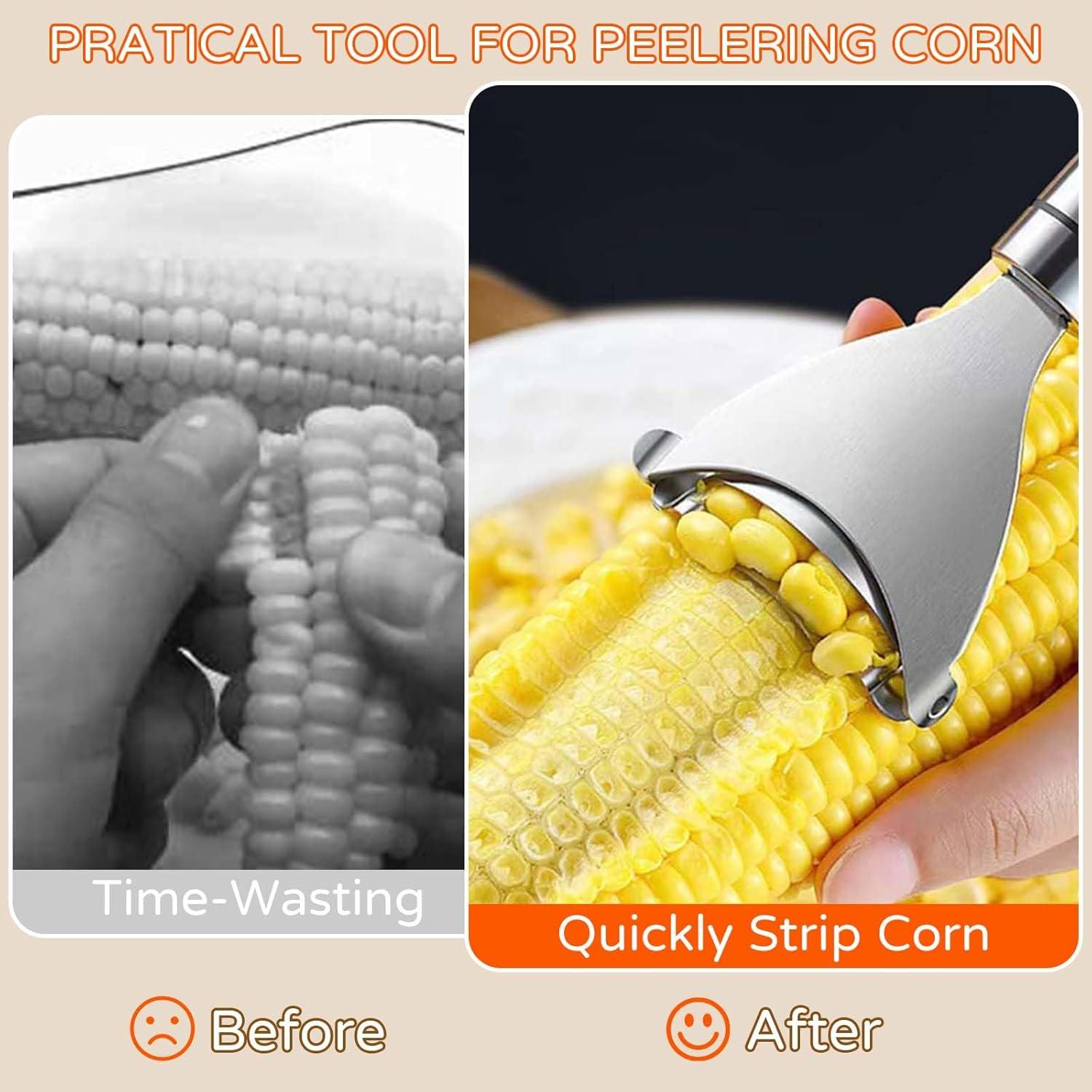 Pelador de Maíz LaifuTu de Acero Inoxidable, 3 Piezas, Ergonómico