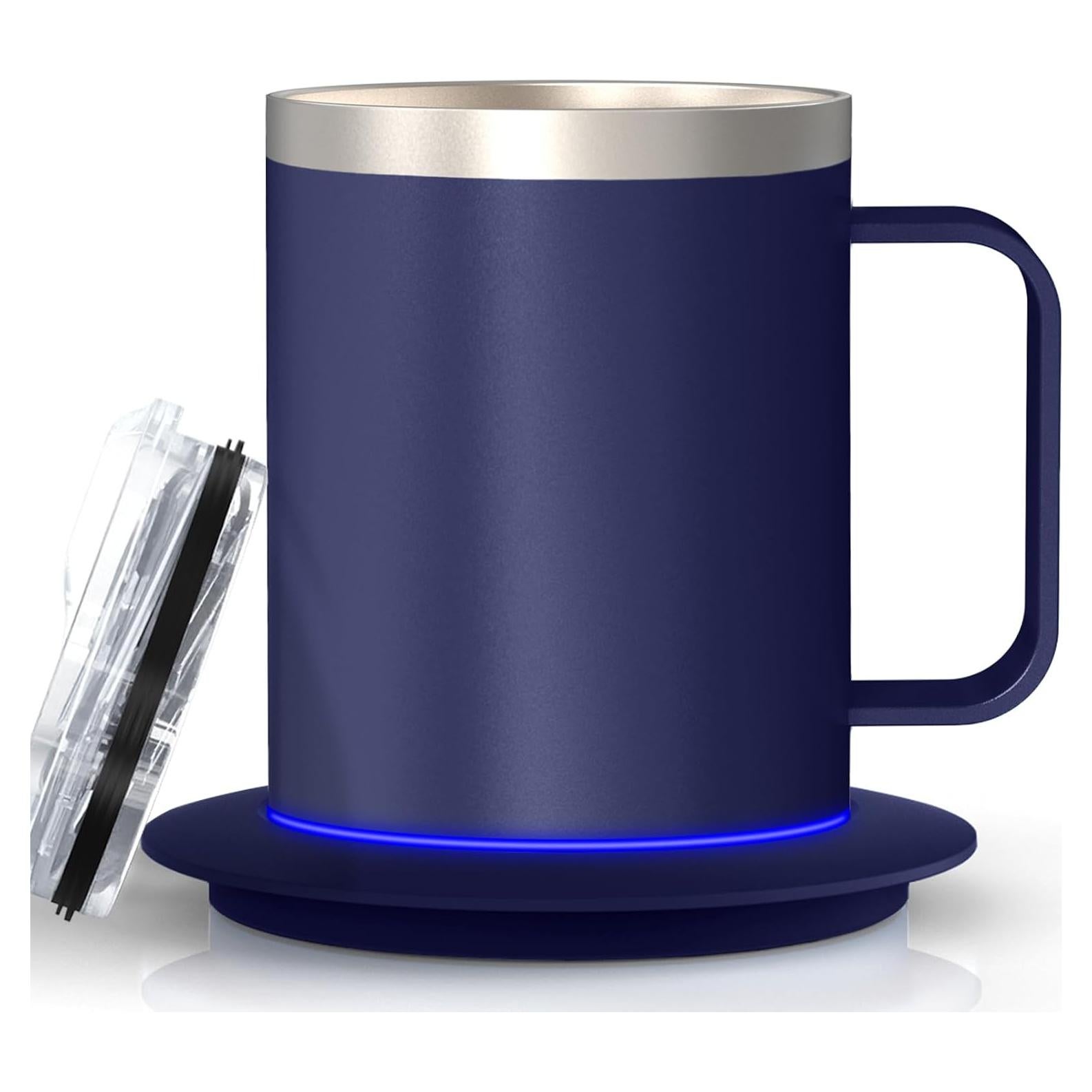 Taza de Café Autocalentable YIMUBREEZ 355ml USB Azul Real