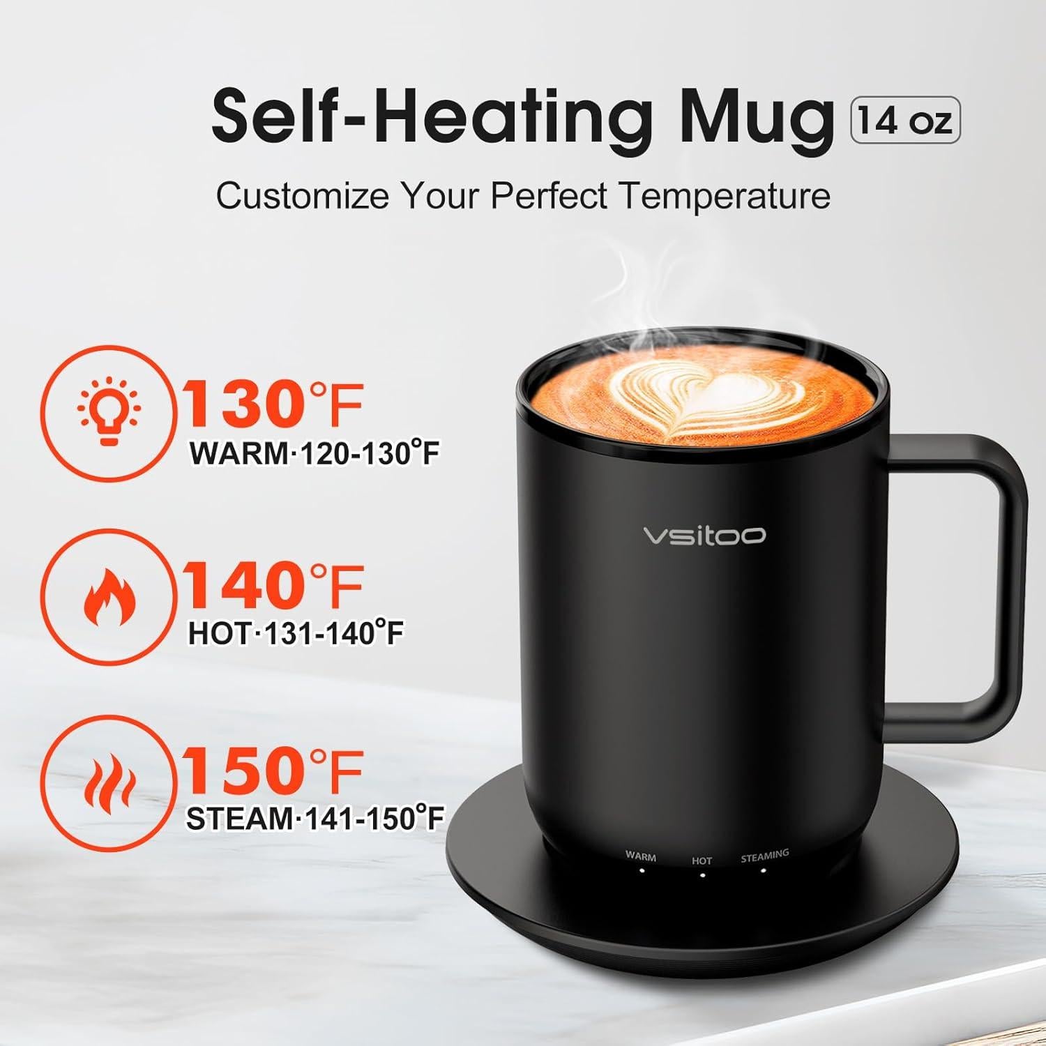 Taza Inteligente Vsitoo S3 Plus 396 ml Calentada Control App