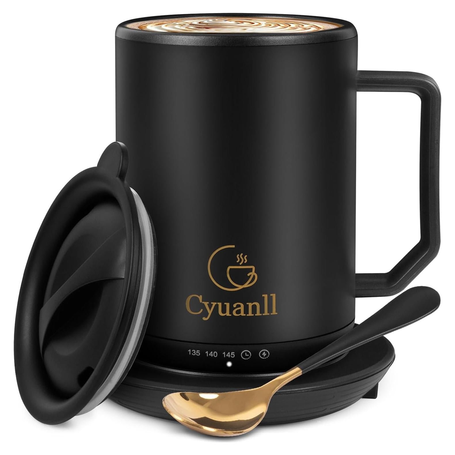 Taza de café inteligente Cyuanll 355 ml con control de temperatura