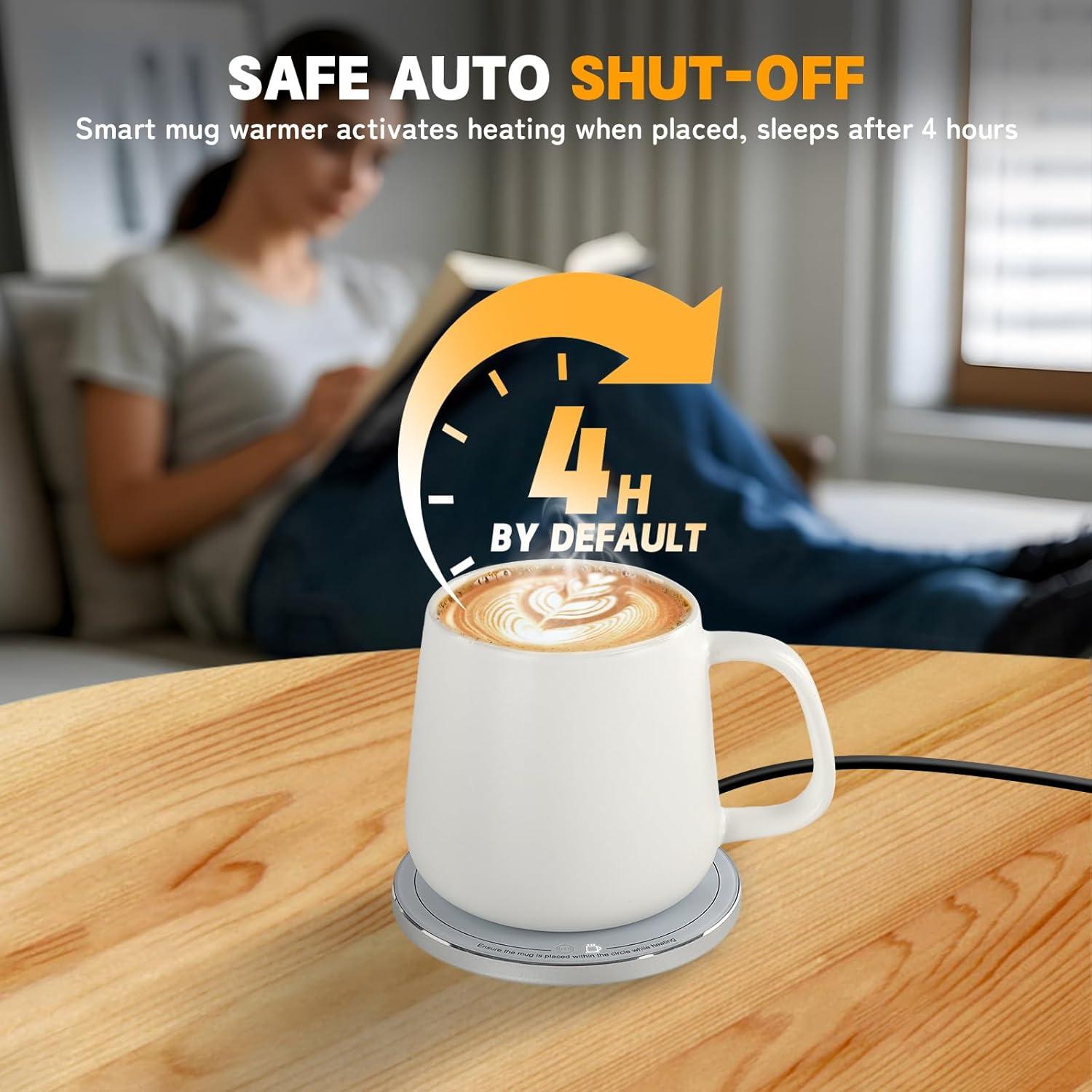 Taza Autocalentable USBERG 380ml con Cargador Inalámbrico 15W