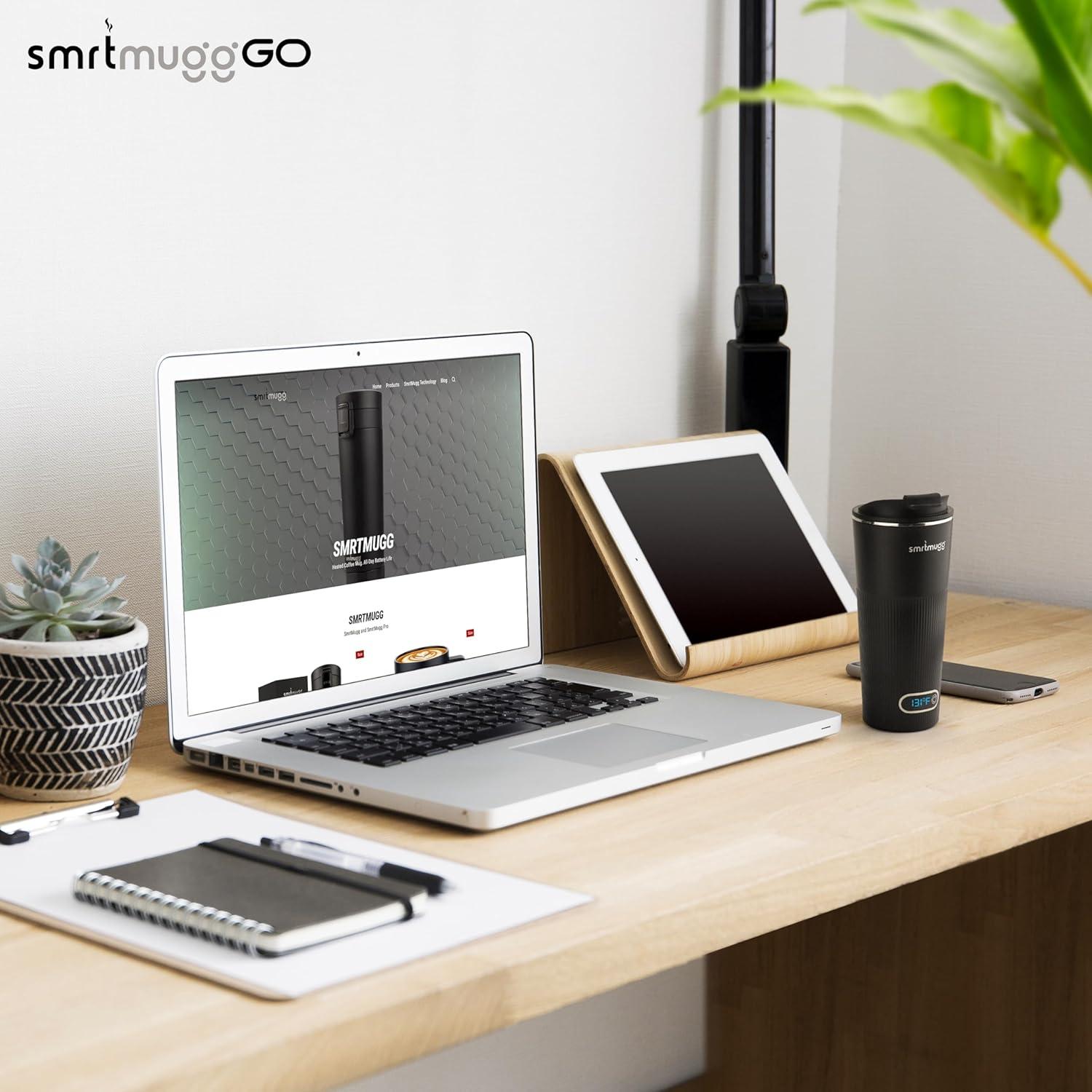 Taza de Café Calentada SmrtMugg Go v2 400 ml Negra