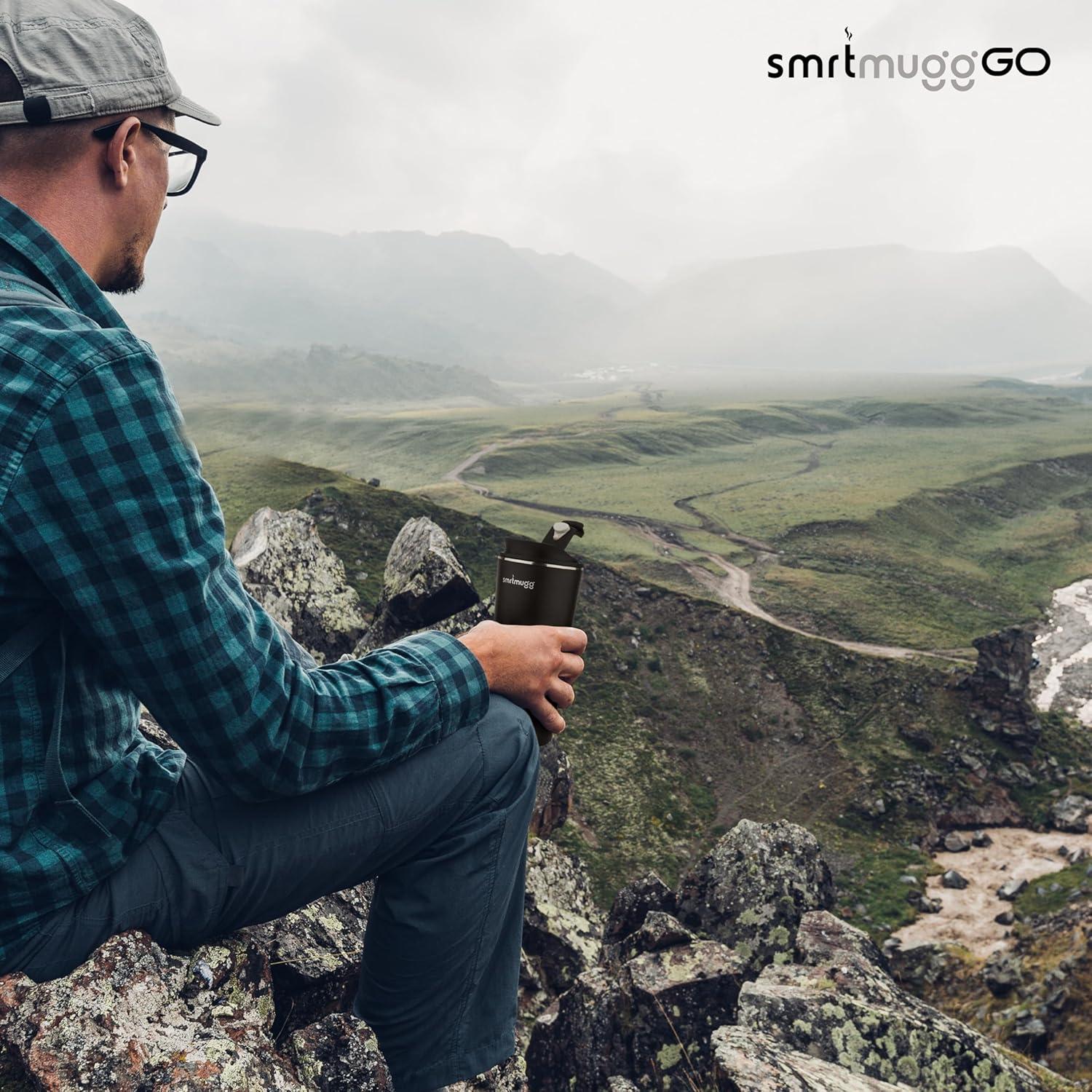 Taza de Café Calentada SmrtMugg Go v2 400 ml Negra